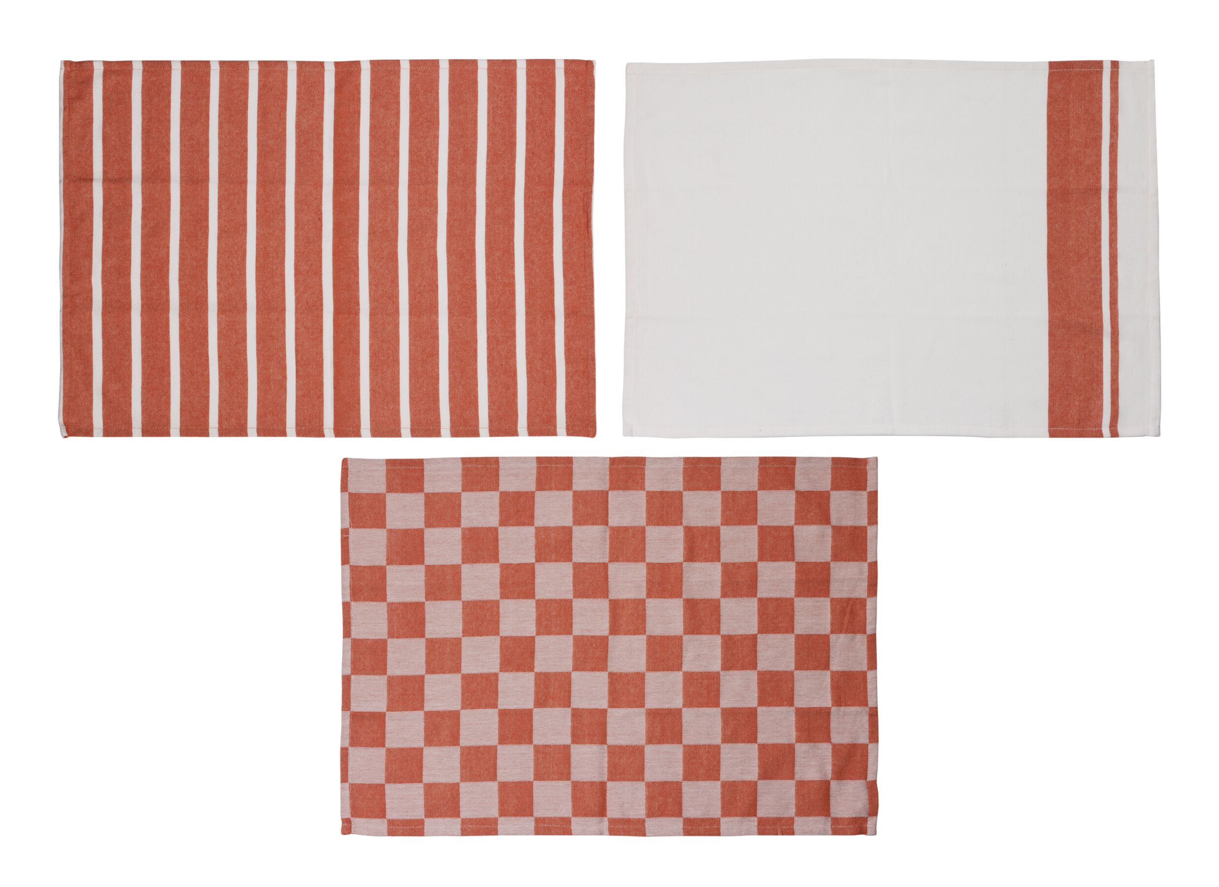 Aperçu - Essuie de vaisselle Stoff 70x50cm - coton - rust set de 3