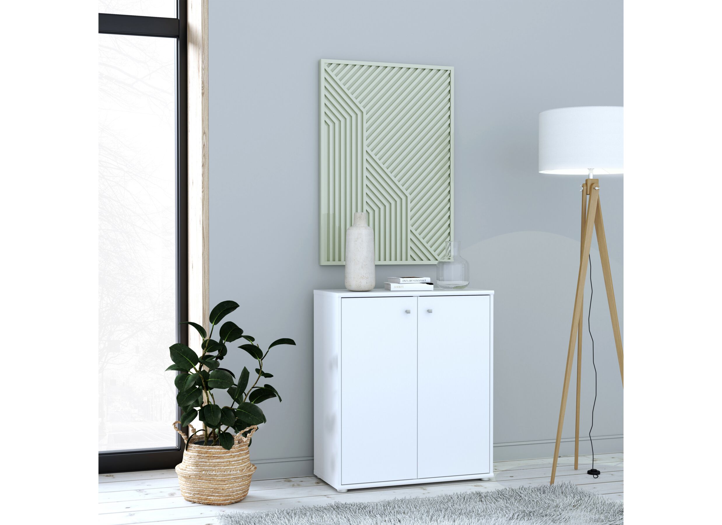 Foto ambiance - Commode Topic 74x35x86cm - décor - blanc