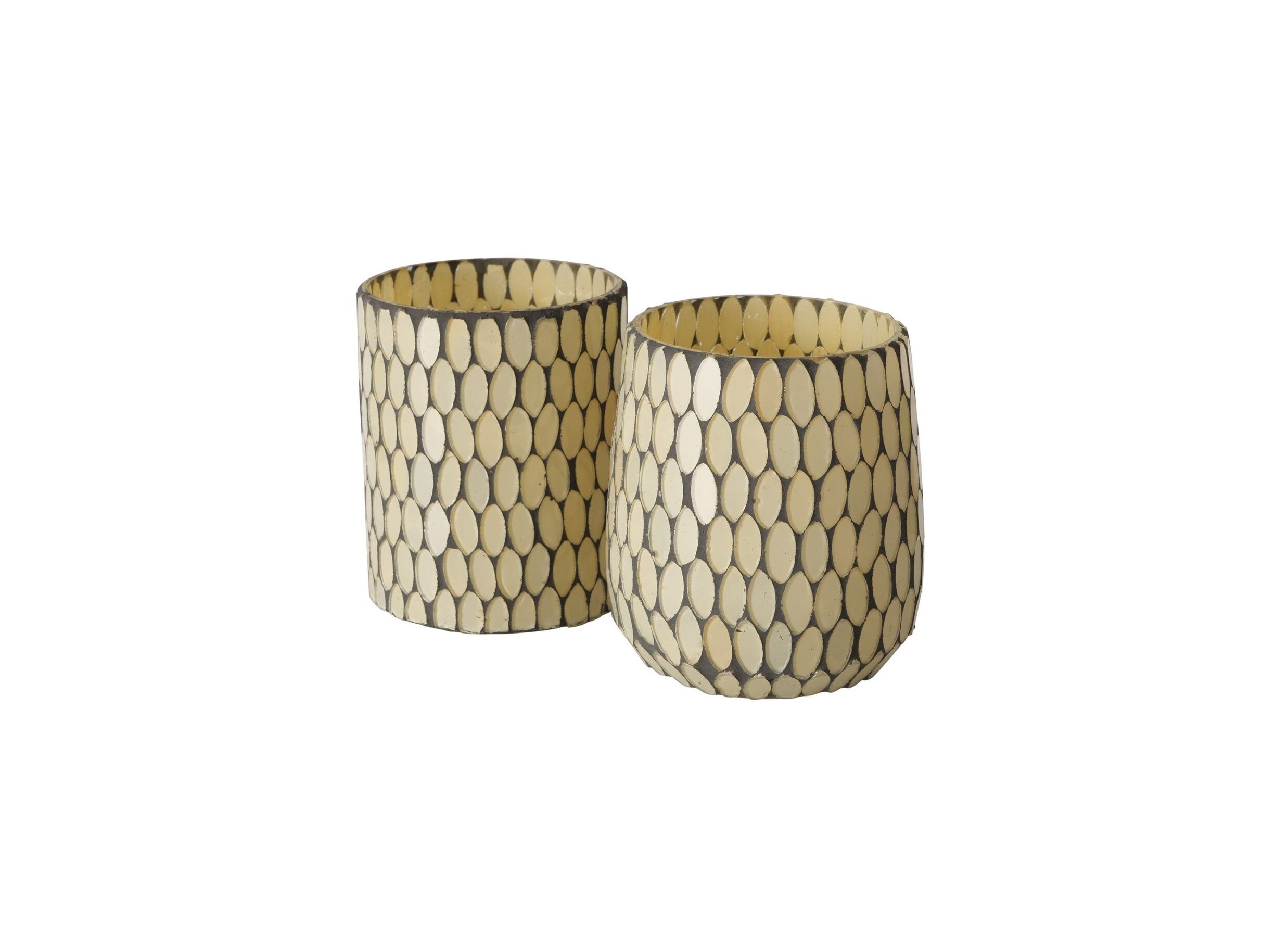 Plus Important - Porte-bougie Blisto H11cm - verre - beige
