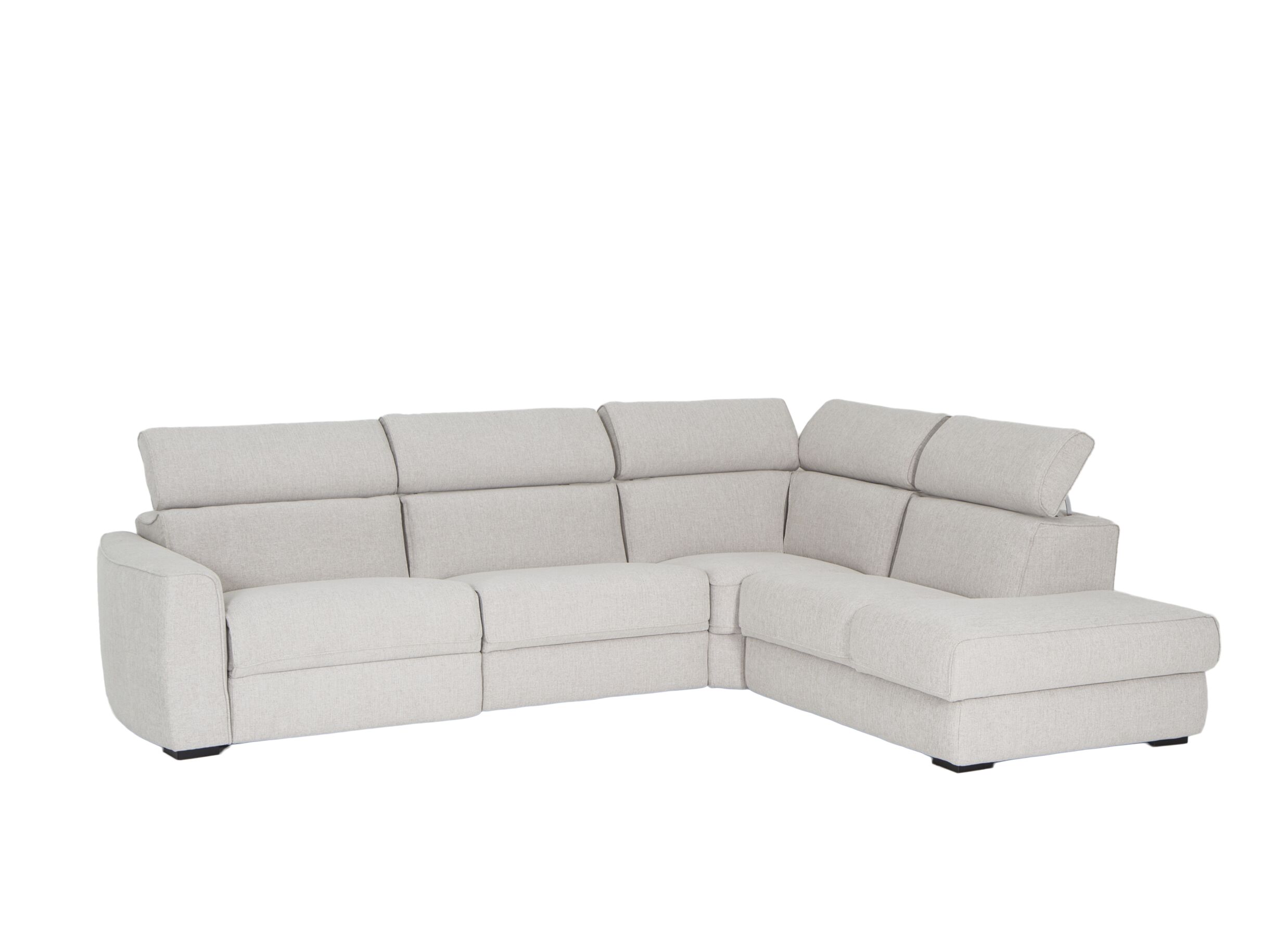 Hoeksalon Dreamer 305x260cm - stof - wit met relax