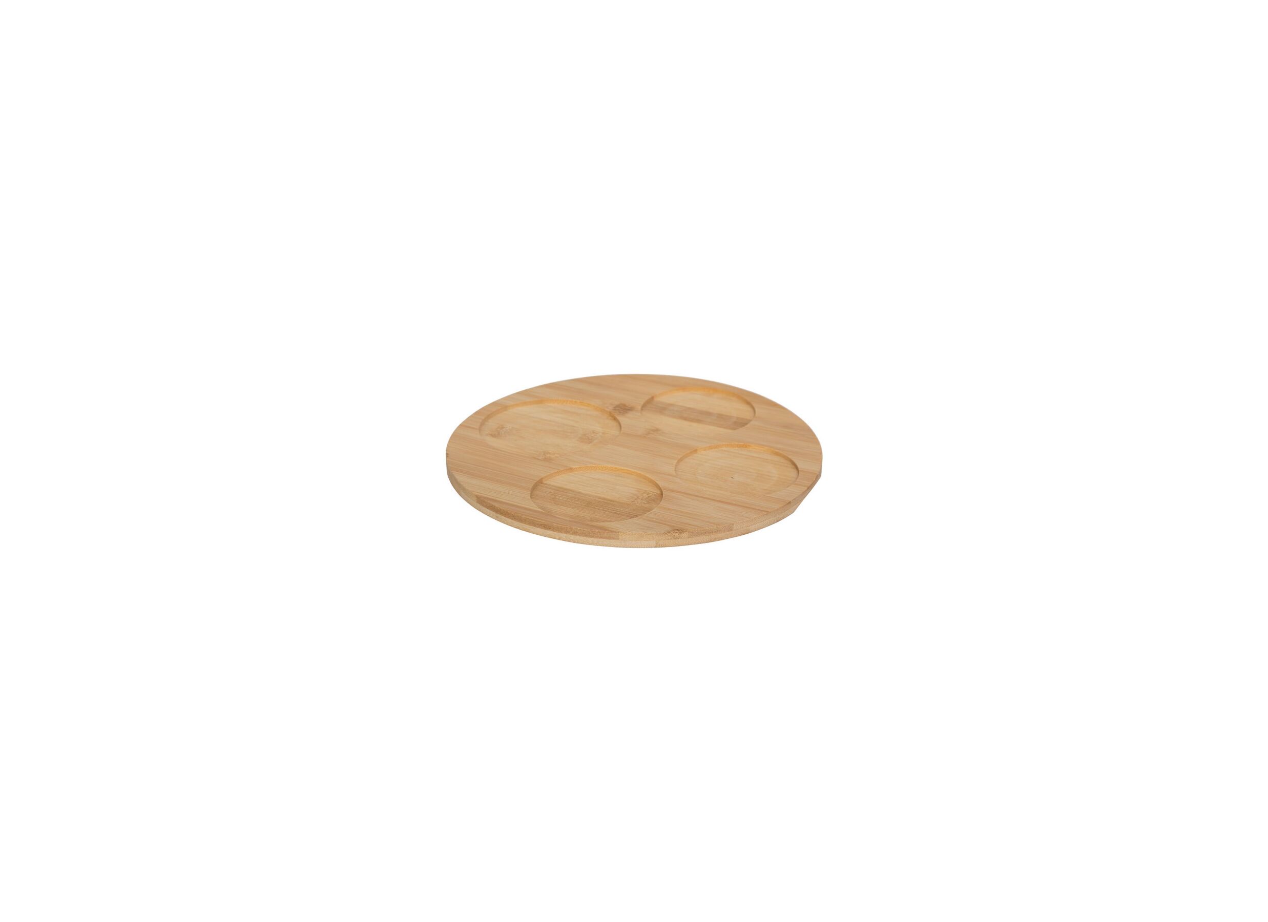 Overzichtsfoto - Aperoset Wavy Bliss Ø26cm - bamboe & stoneware - multicolor