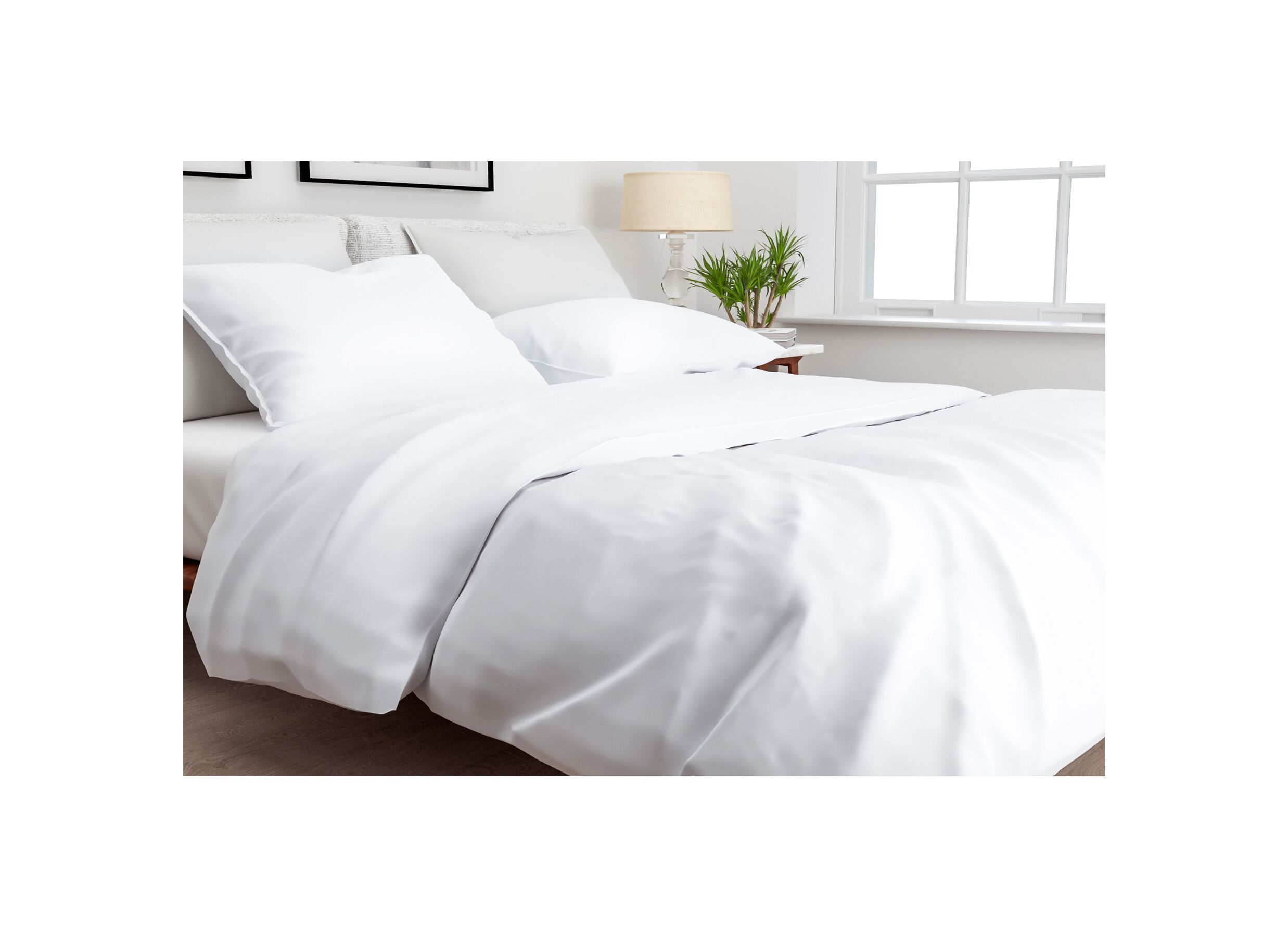 Foto ambiance - Housse de couette 260x240cm coton satin