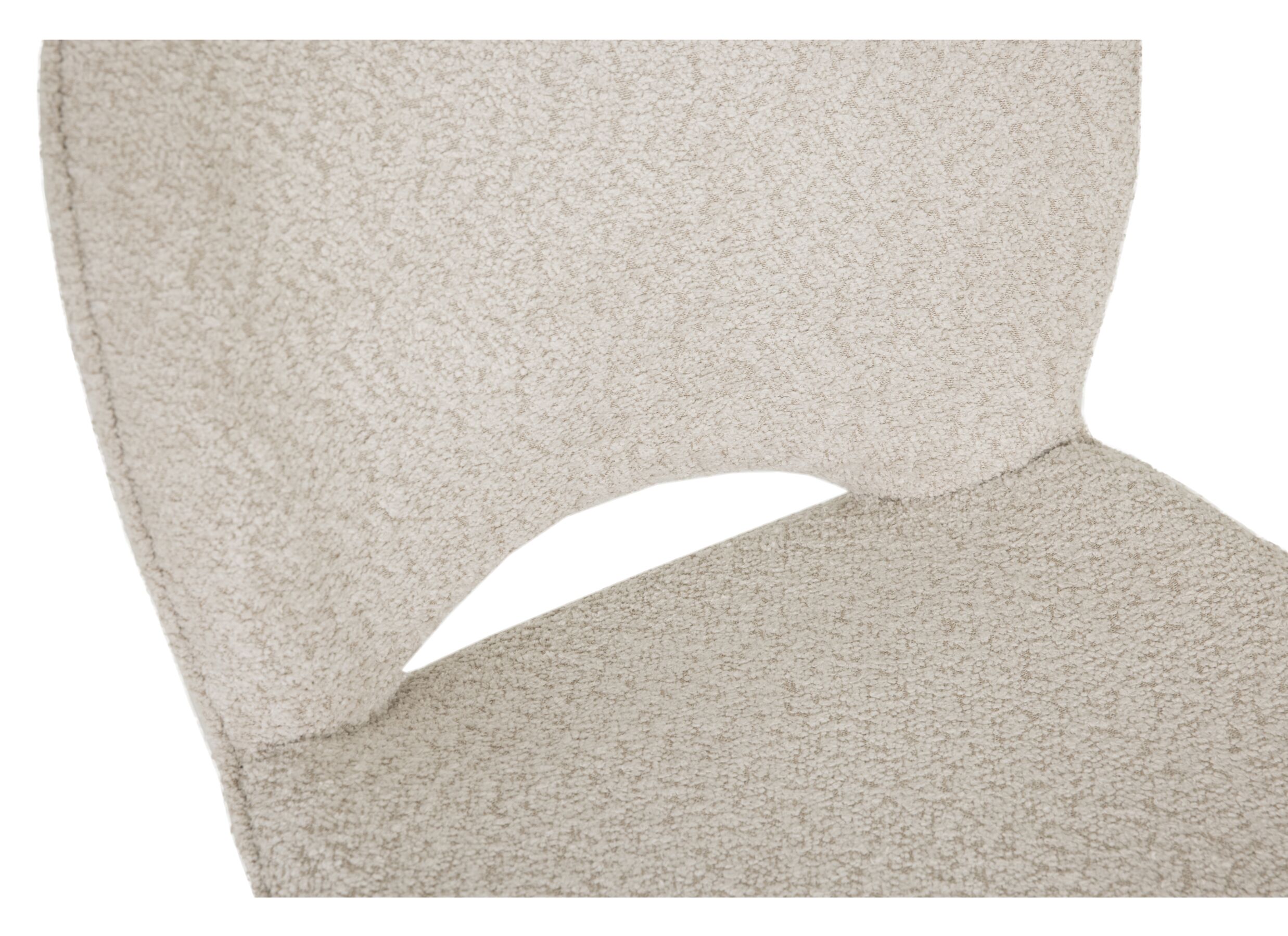 Detailfoto - Draaistoel Adrian 60x58x86cm - polyester - wit