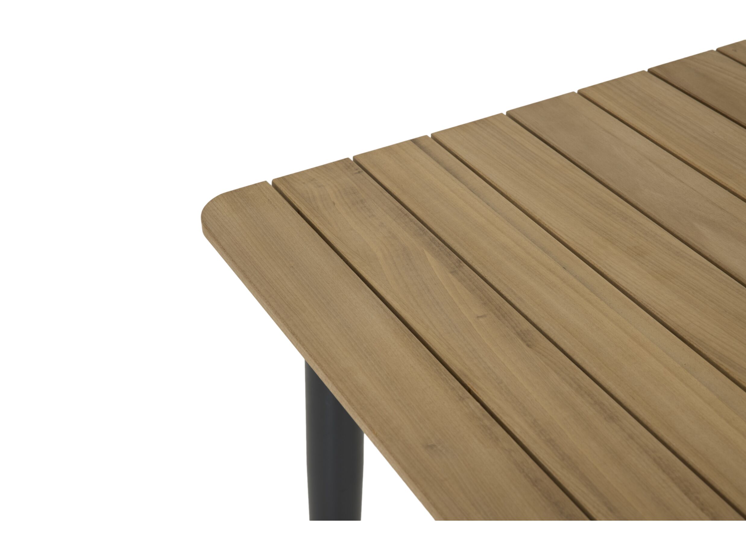 Detail - Table Brisk 80x80cm - teck massif & aluminium - naturel