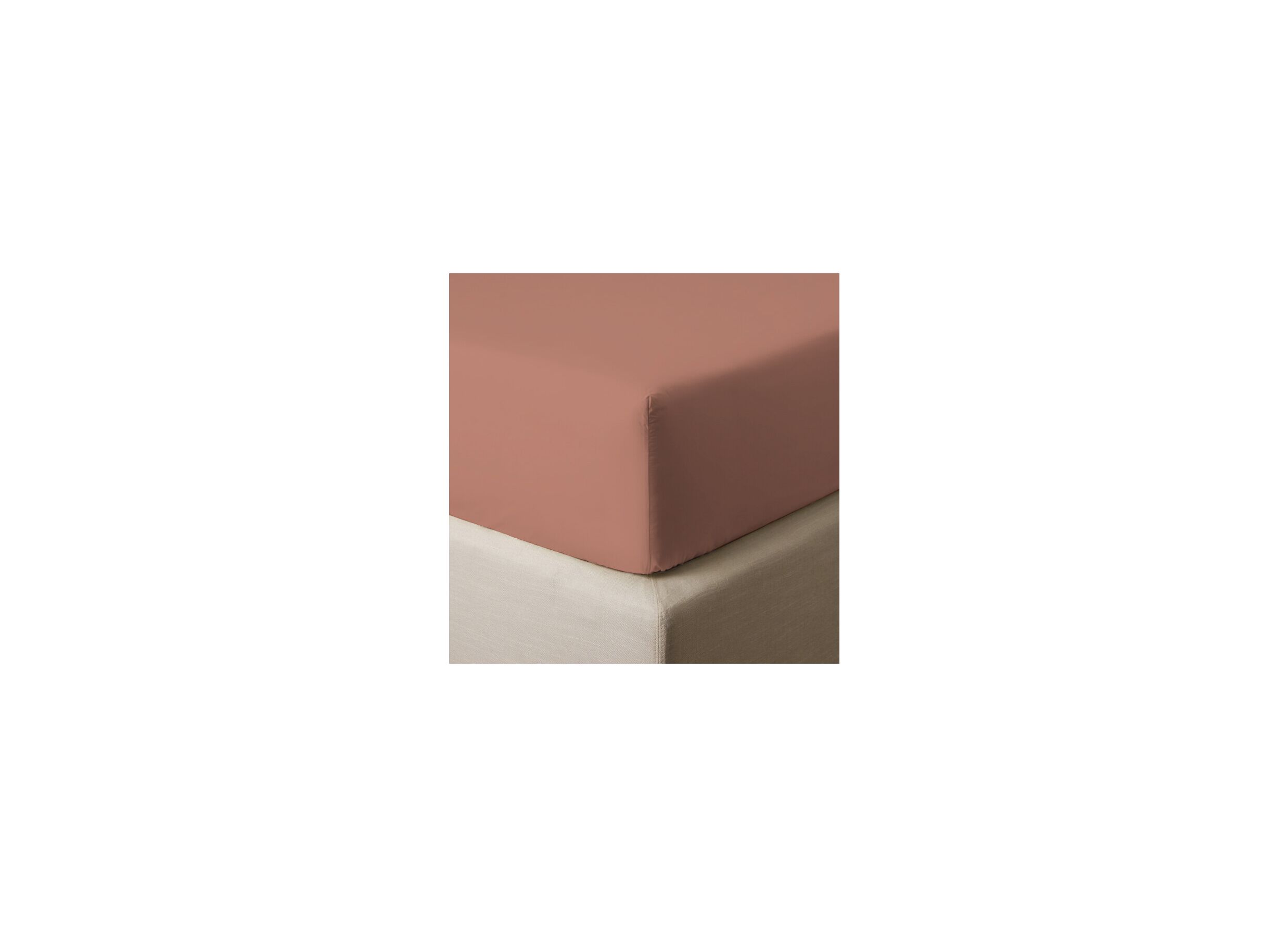 Drap-housse 180x200cm coton cuivre - Drap-housse 180x200cm coton cuivre