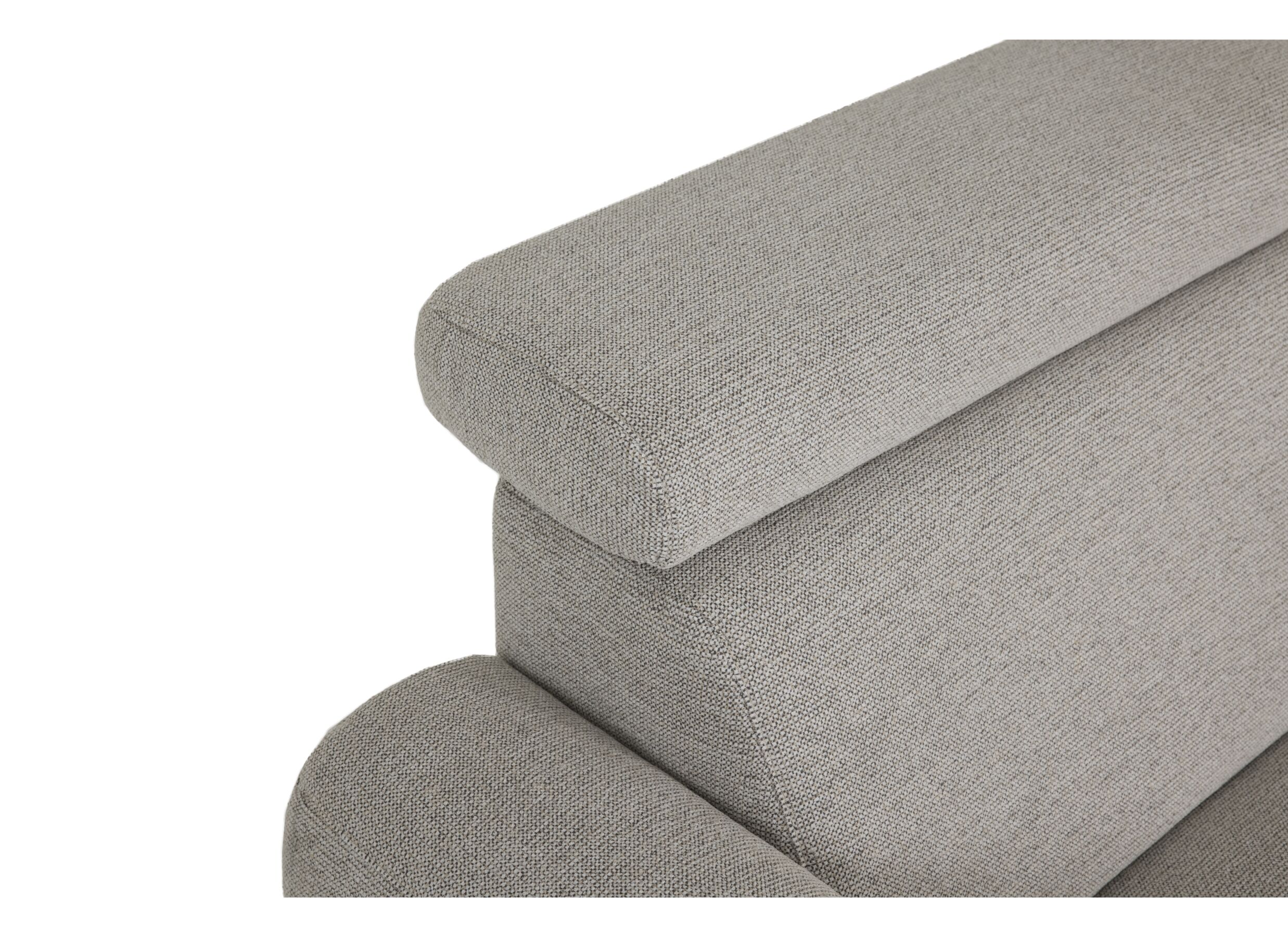 Canapé d'angle Culebra 299x231cm - tissu - beige avec relax