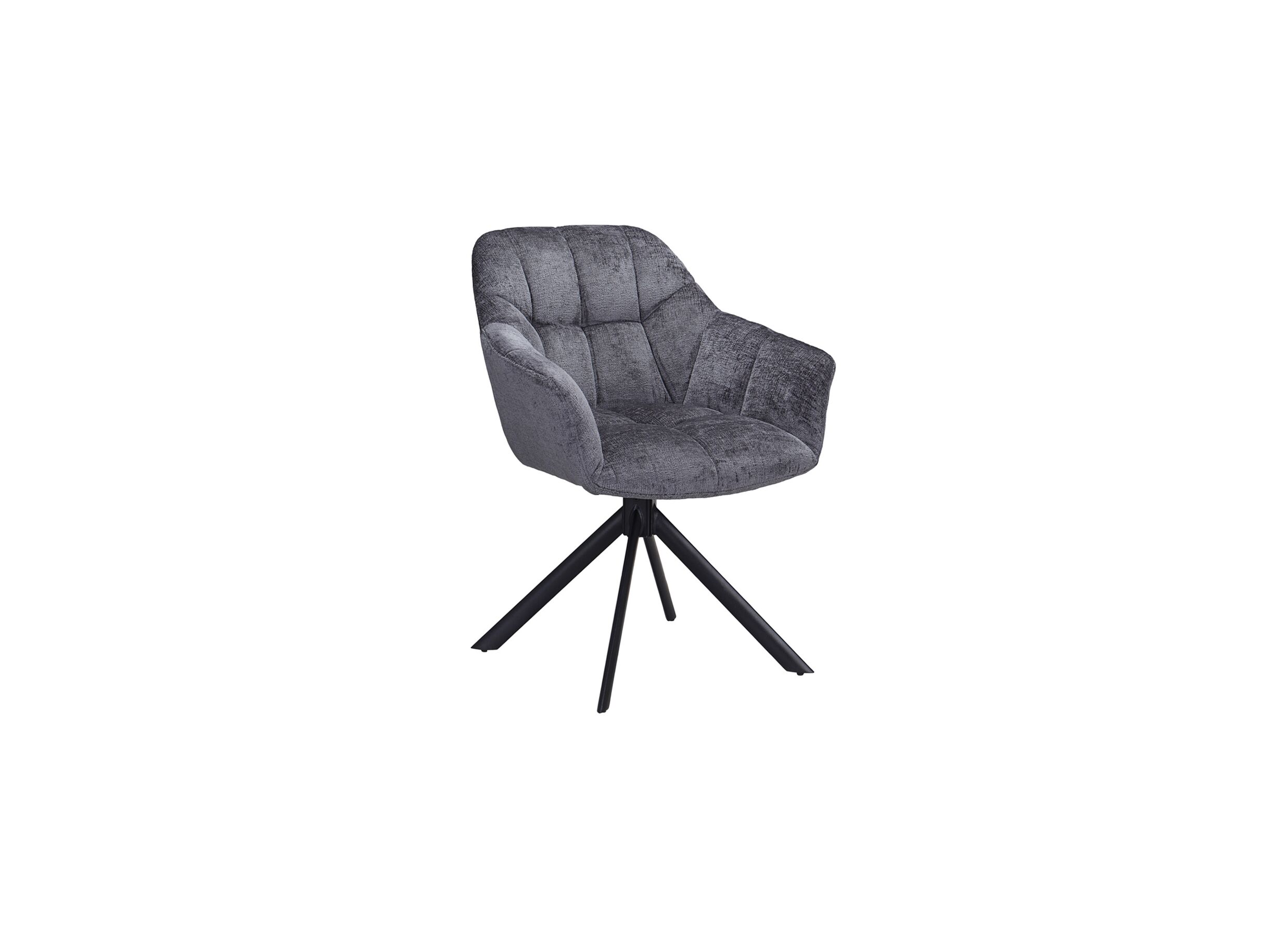 Draaistoel Gatsby 65x66x83cm - stof - donkergrijs