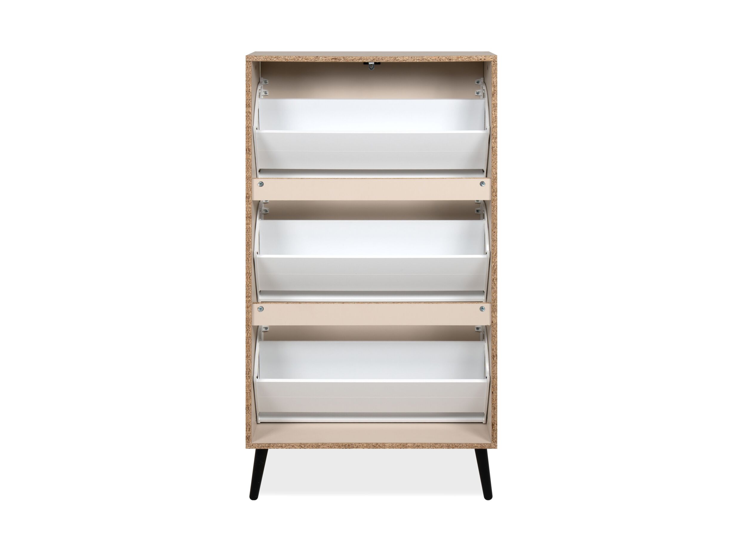 Disposition - Armoire à chaussures Vigo 70x24x125cm - mélamine - velvet
