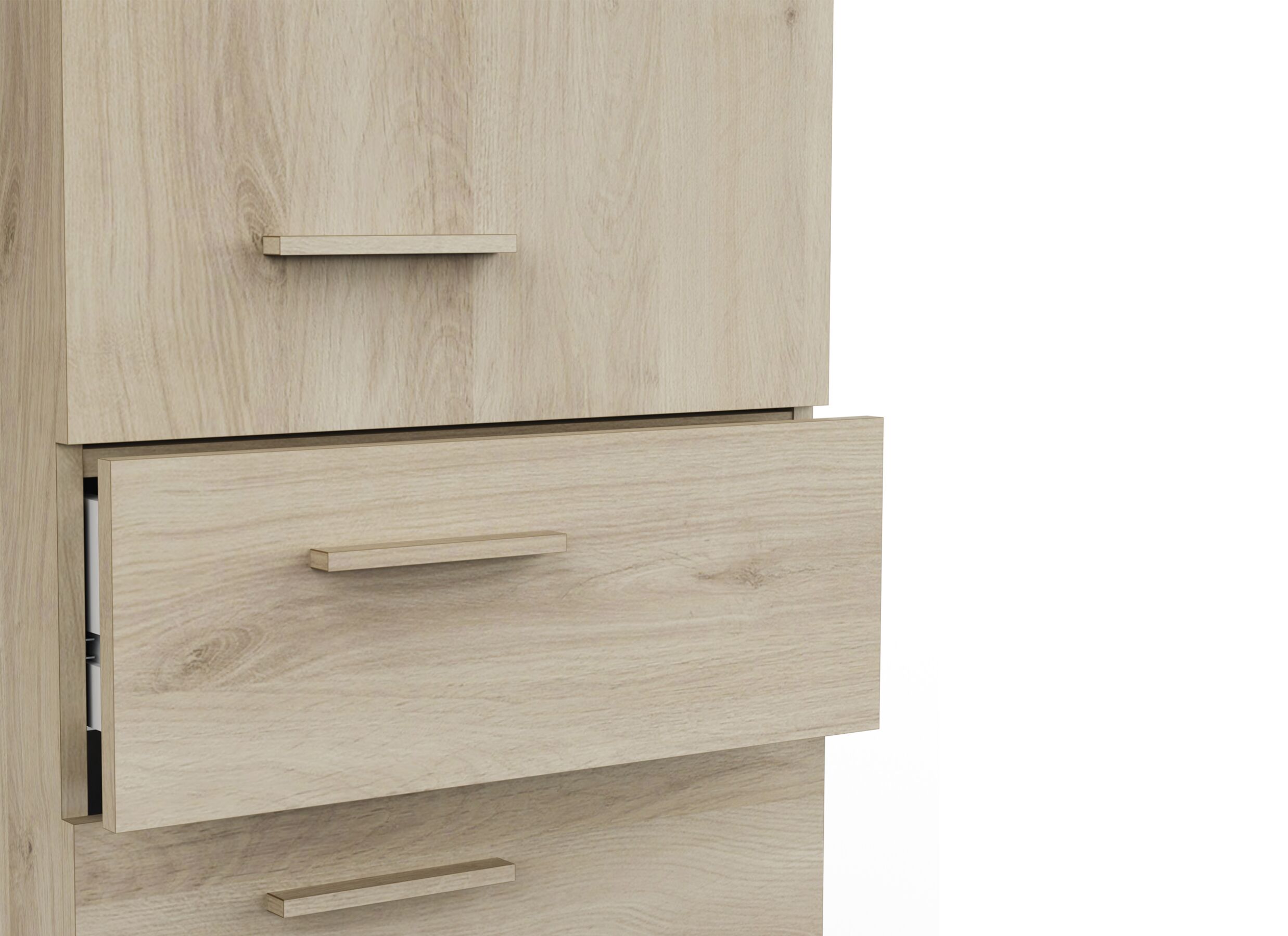 Detailfoto - Hoofdbord Tidy 304x54x203 - decor - kronberg eik & wit