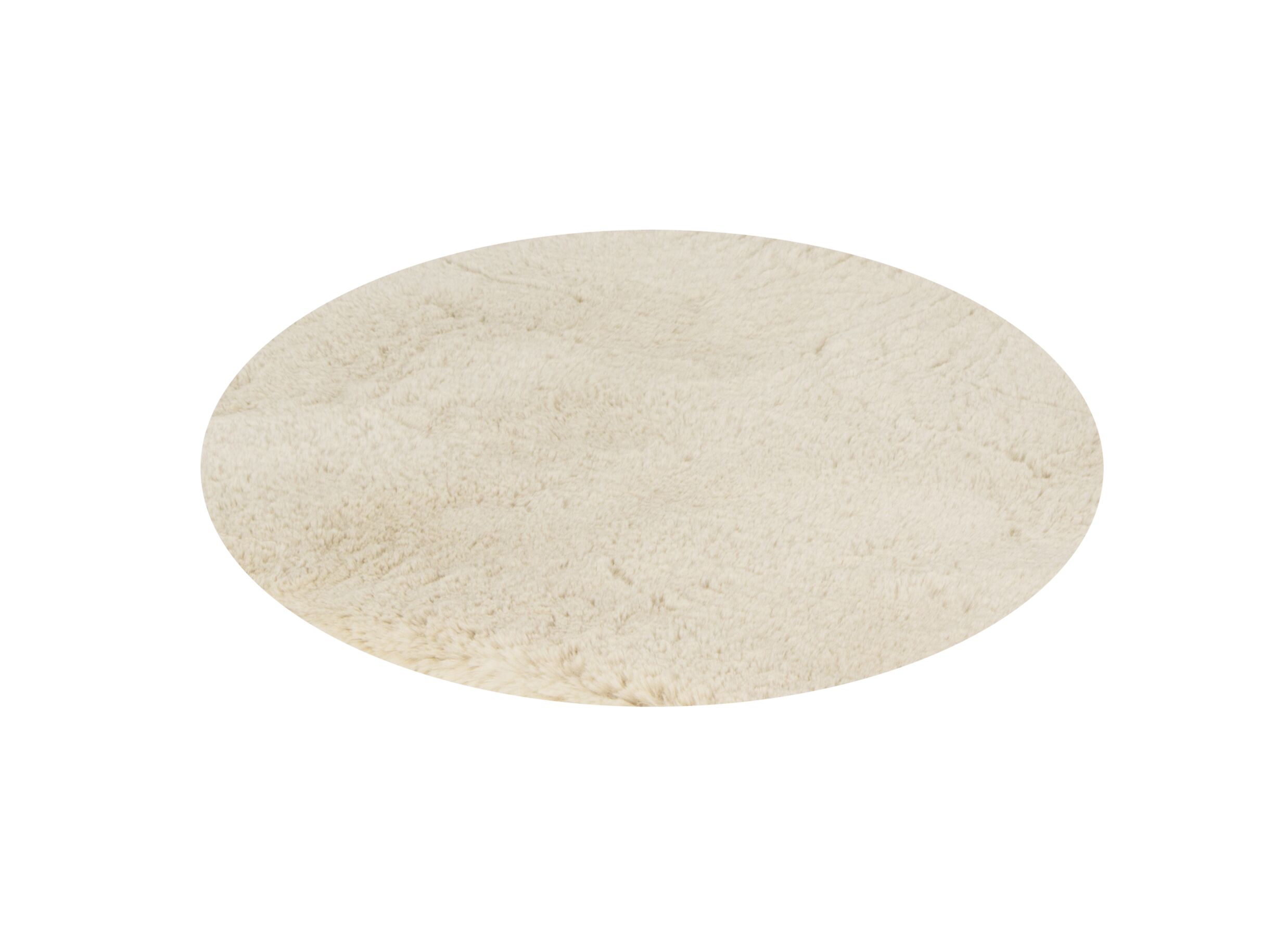Tapis rond Texel Ø120cm poils longs beige - Tapis rond Texel Ø120cm - polyester - beige