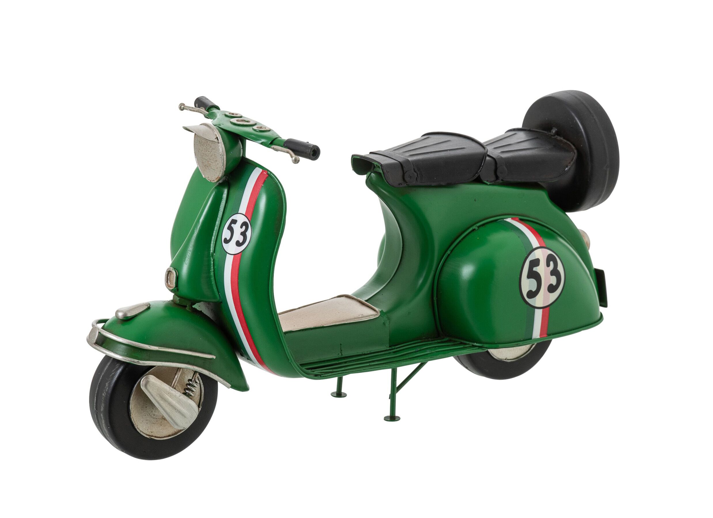 Hoofdfoto - Deco Auto Scooter 29x12x15cm - metaal - groen