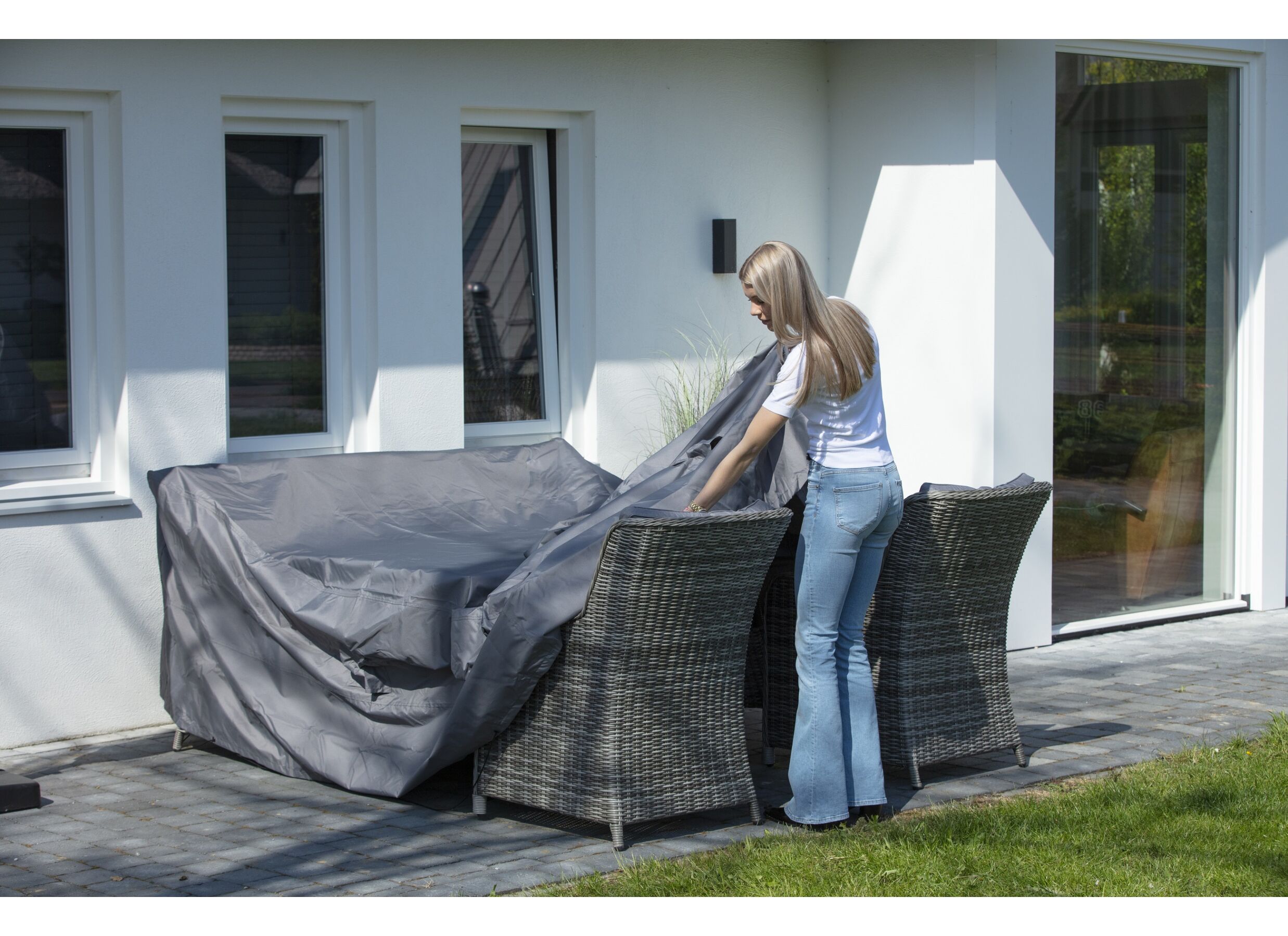 Housse de protection 255x255cm gris