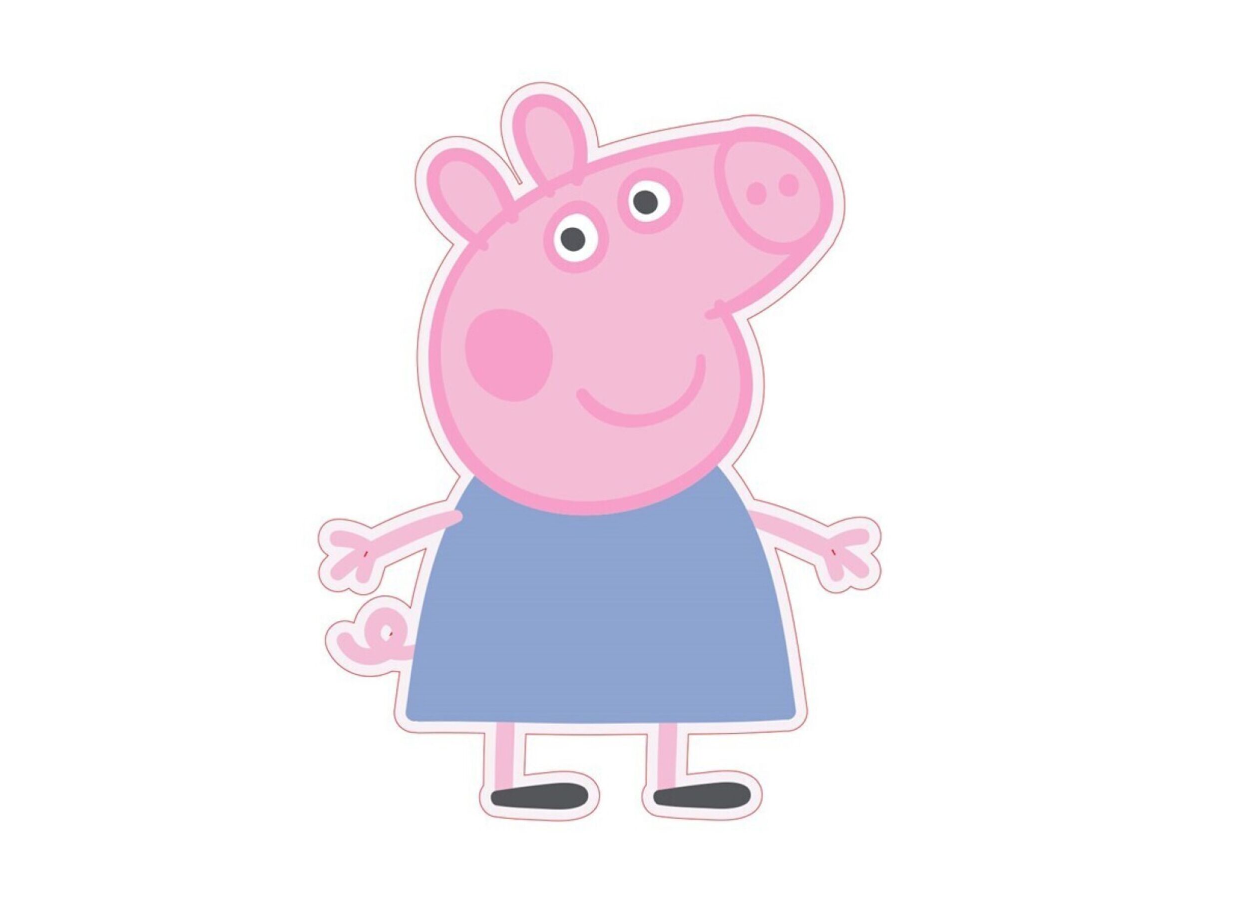 Overzichtsfoto - Kussen Peppa Pig Shaped 23x34cm - polyester/velboa - multicolor
