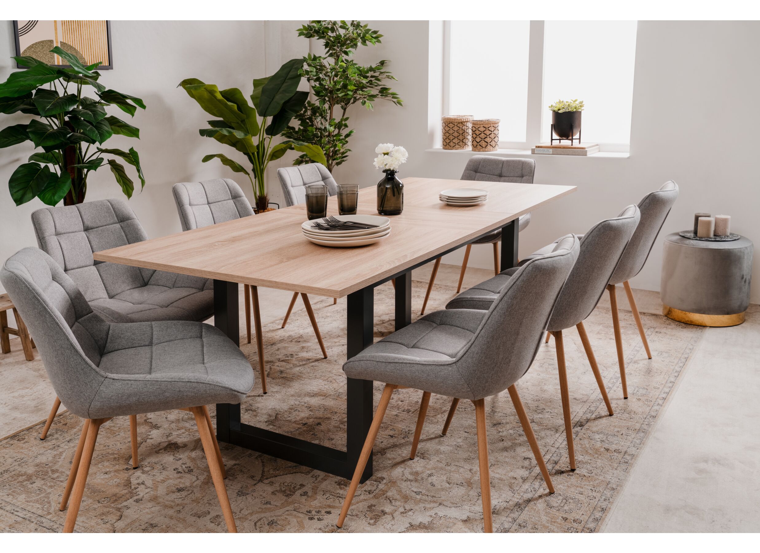 Tafel Denver 160/200x90cm - spaanplaat - sonoma eik