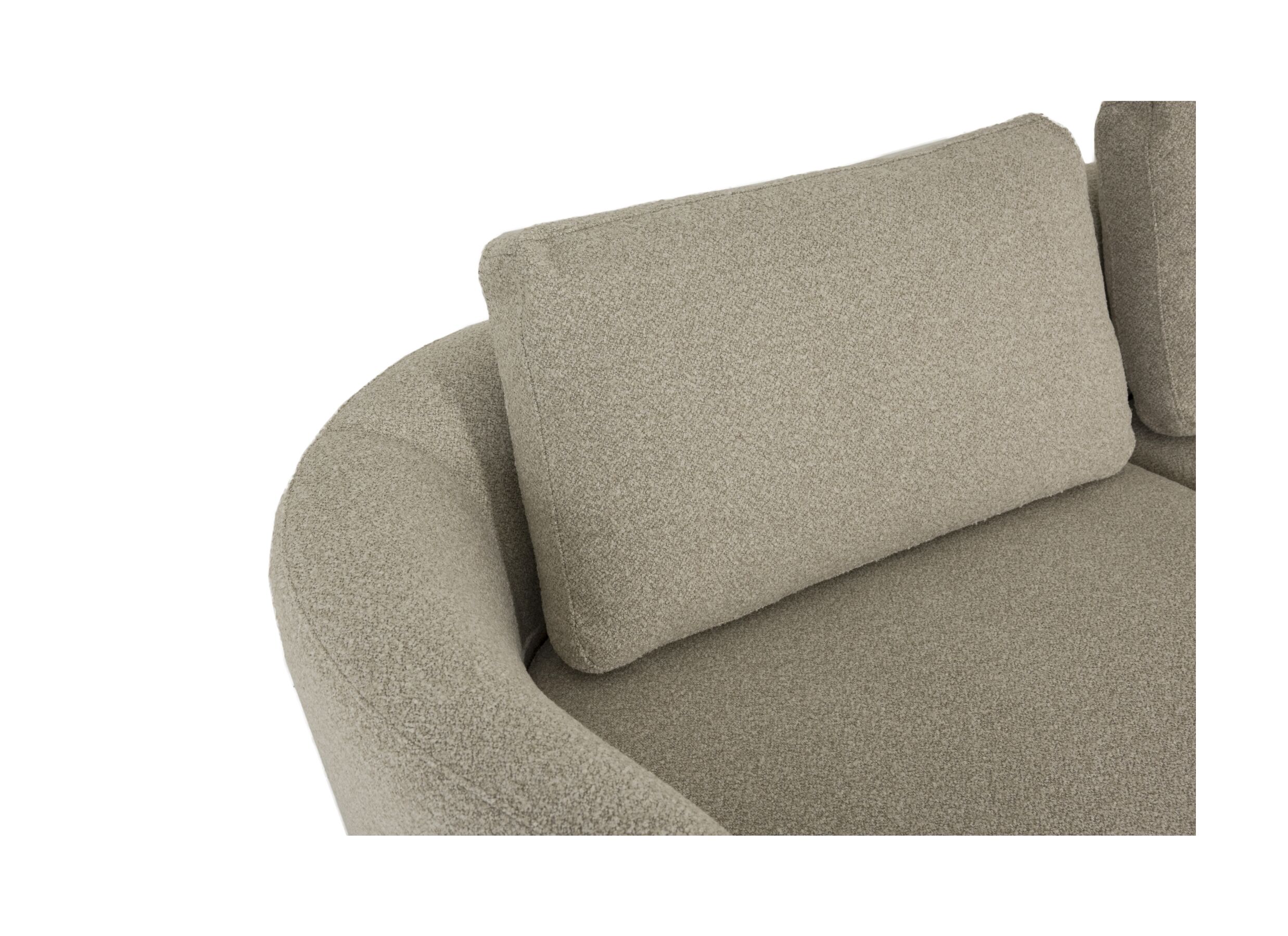 Detail - Canapé d'angle Carre 356x160cm - tissu - beige