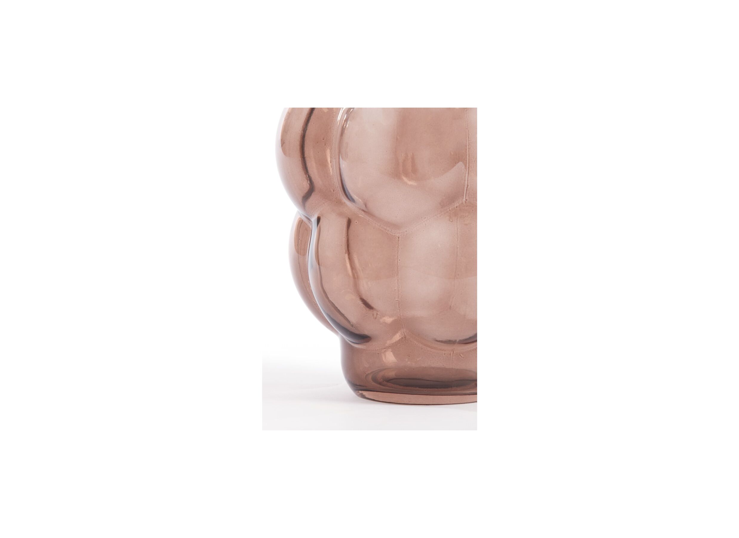 Detail - Vase Uil H19cm - verre - brun foncé