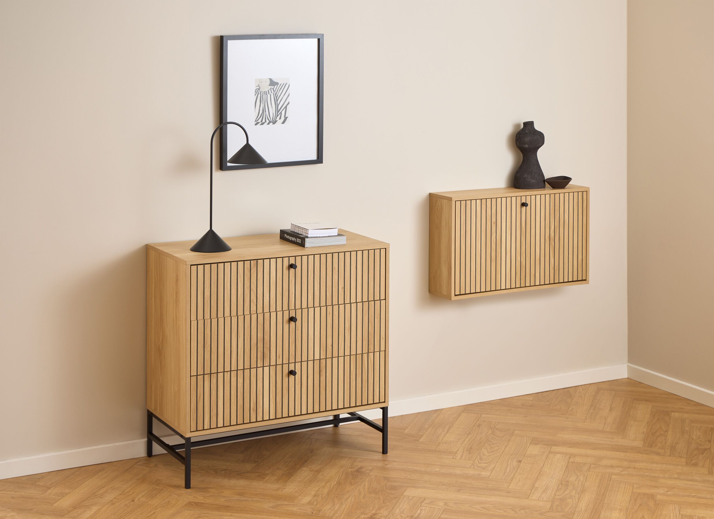 Sfeerfoto - Commode 81x40x81cm - decor - bruin