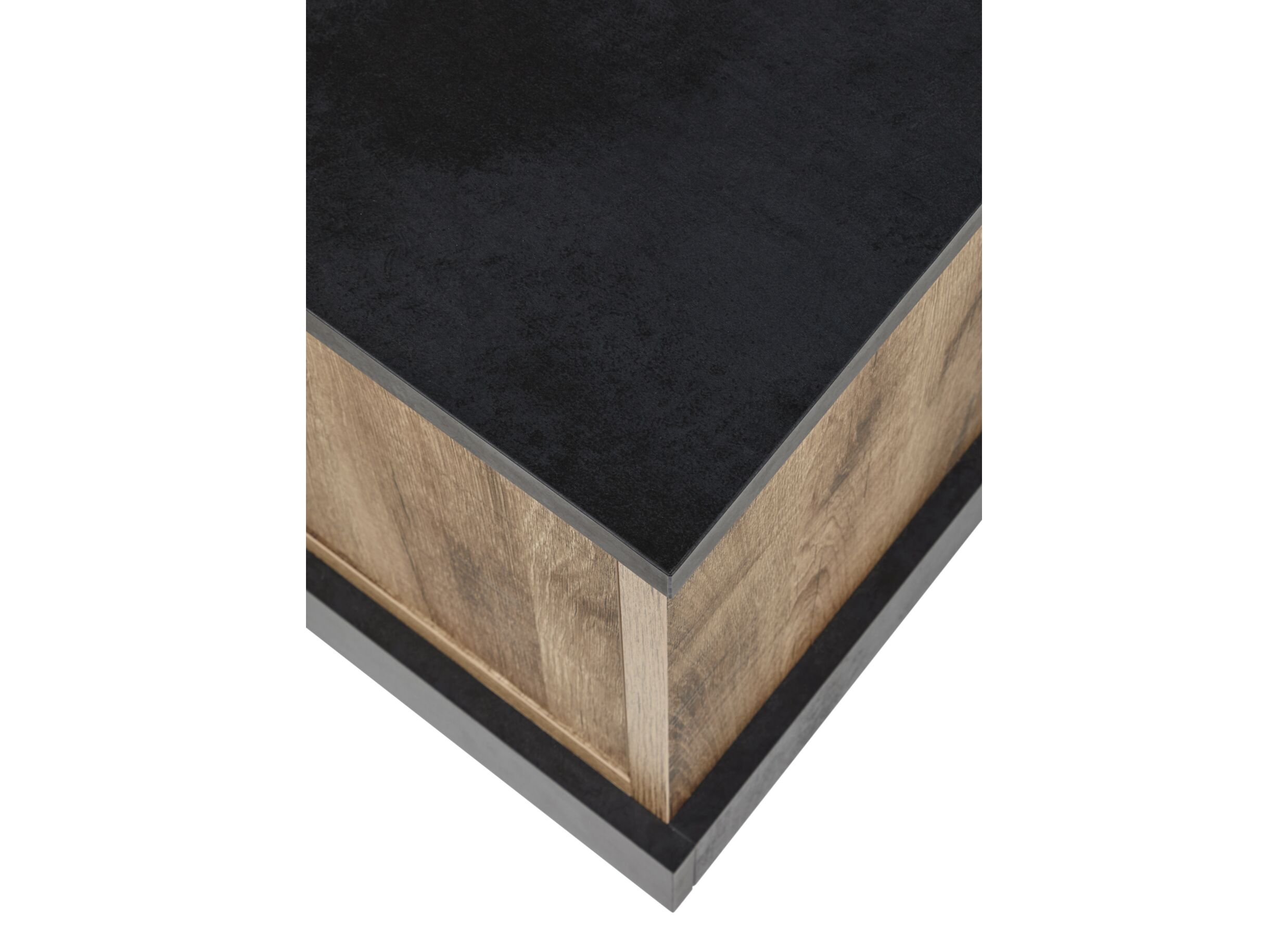 Meuble TV 142cm - film décoratif - brun & noir