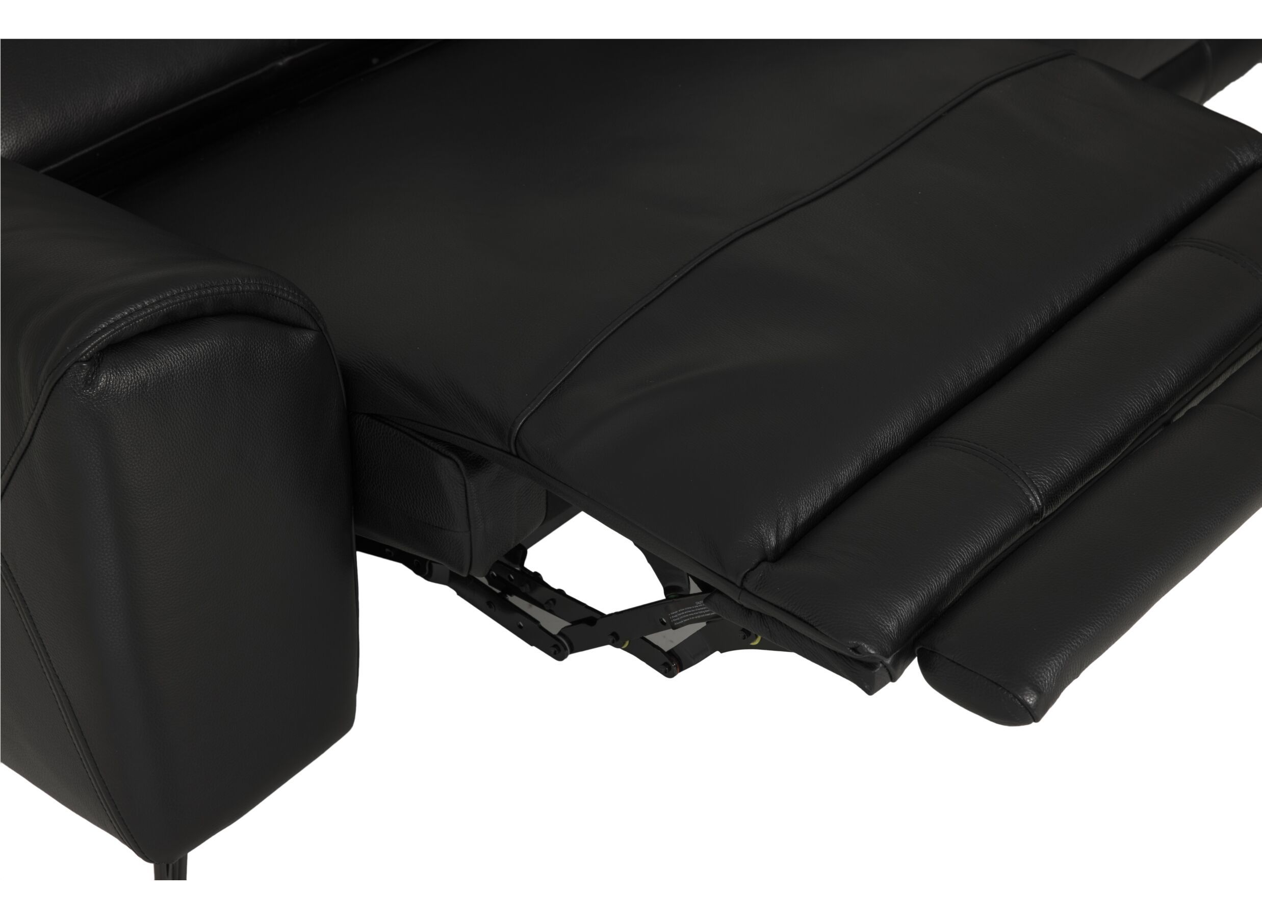 Canapé d'angle Billy 305x243cm - cuir - noir avec relax