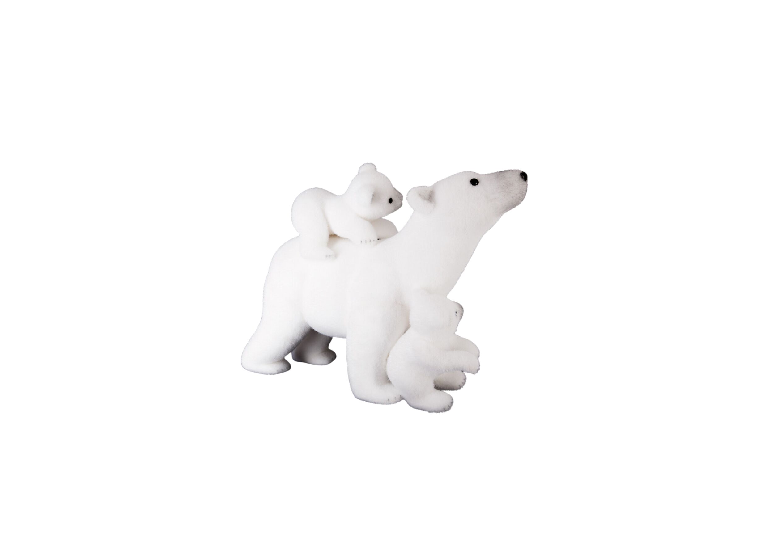 Aperçu - Figurine Famille d'ours polaires H42cm