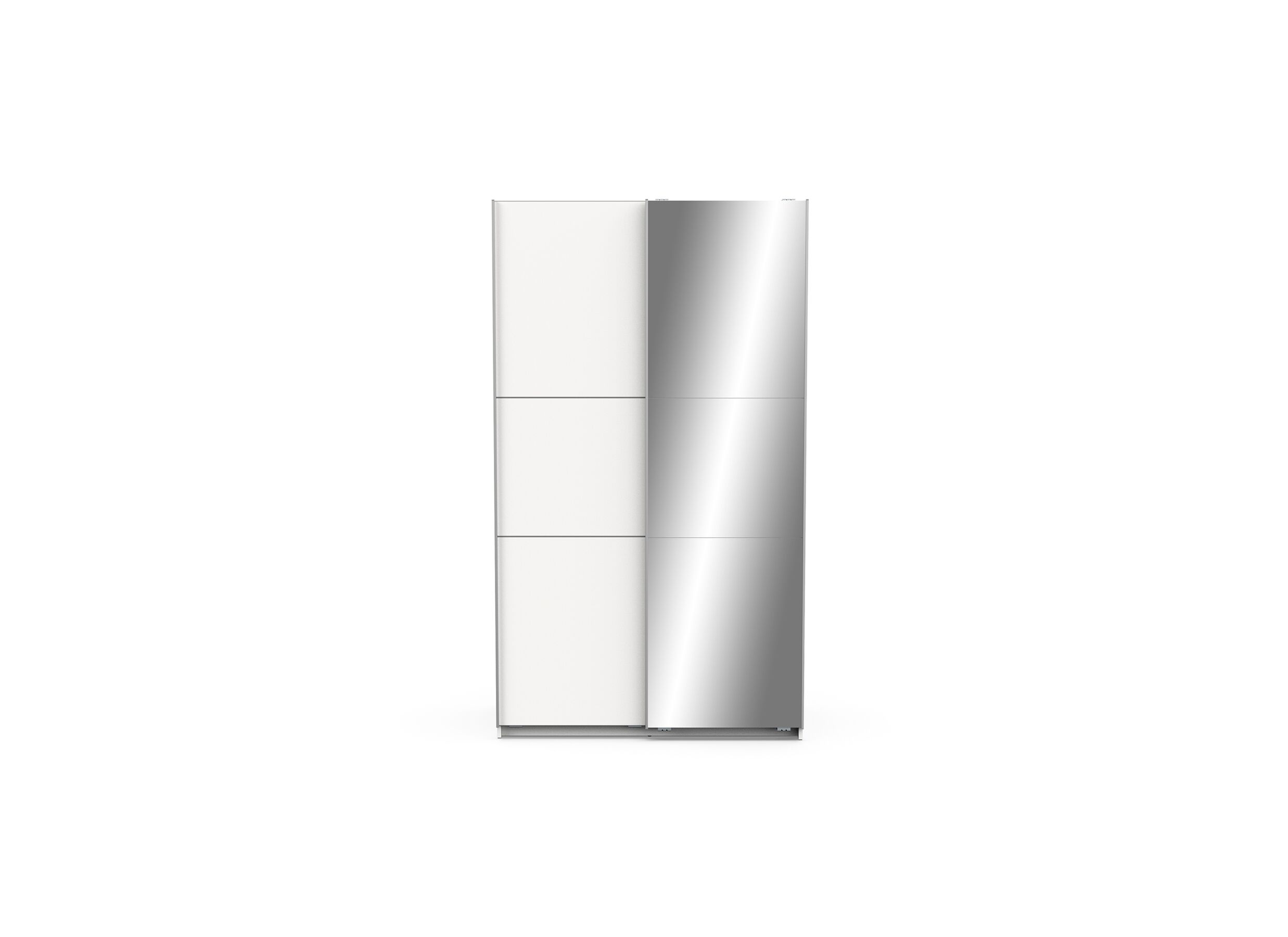 Armoire à portes coulissantes Ghost 117cm - décor - blanc