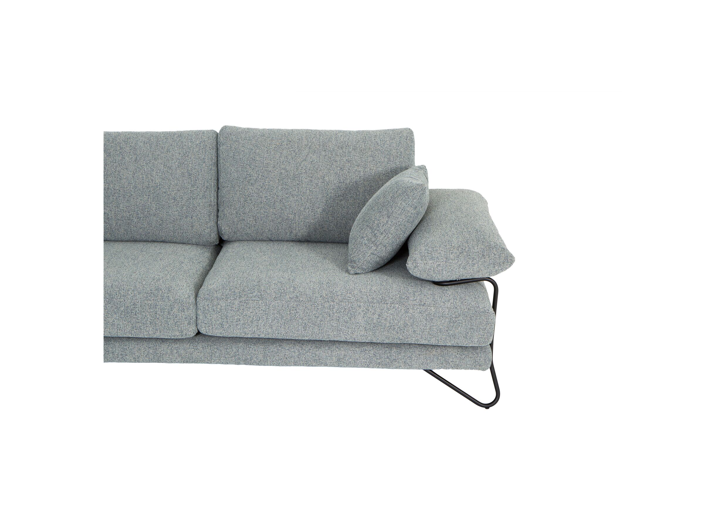 Hoeksalon Tatum 288x219cm - stof - lichtblauw