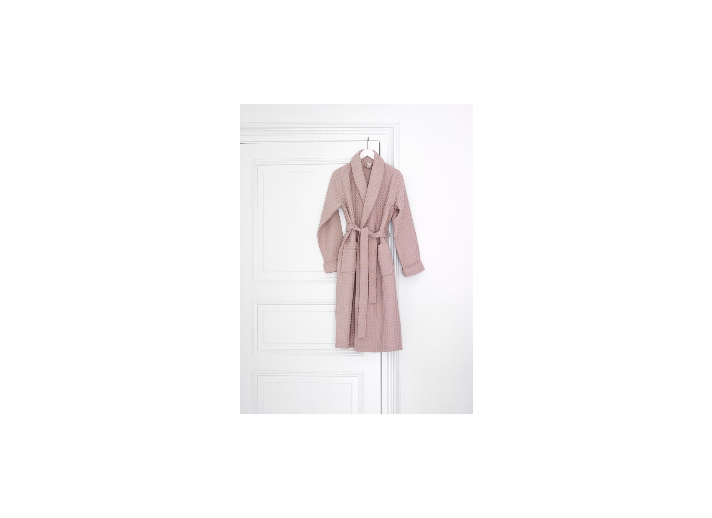 Foto ambiance - Peignoir Viggo XL coton vieux rose