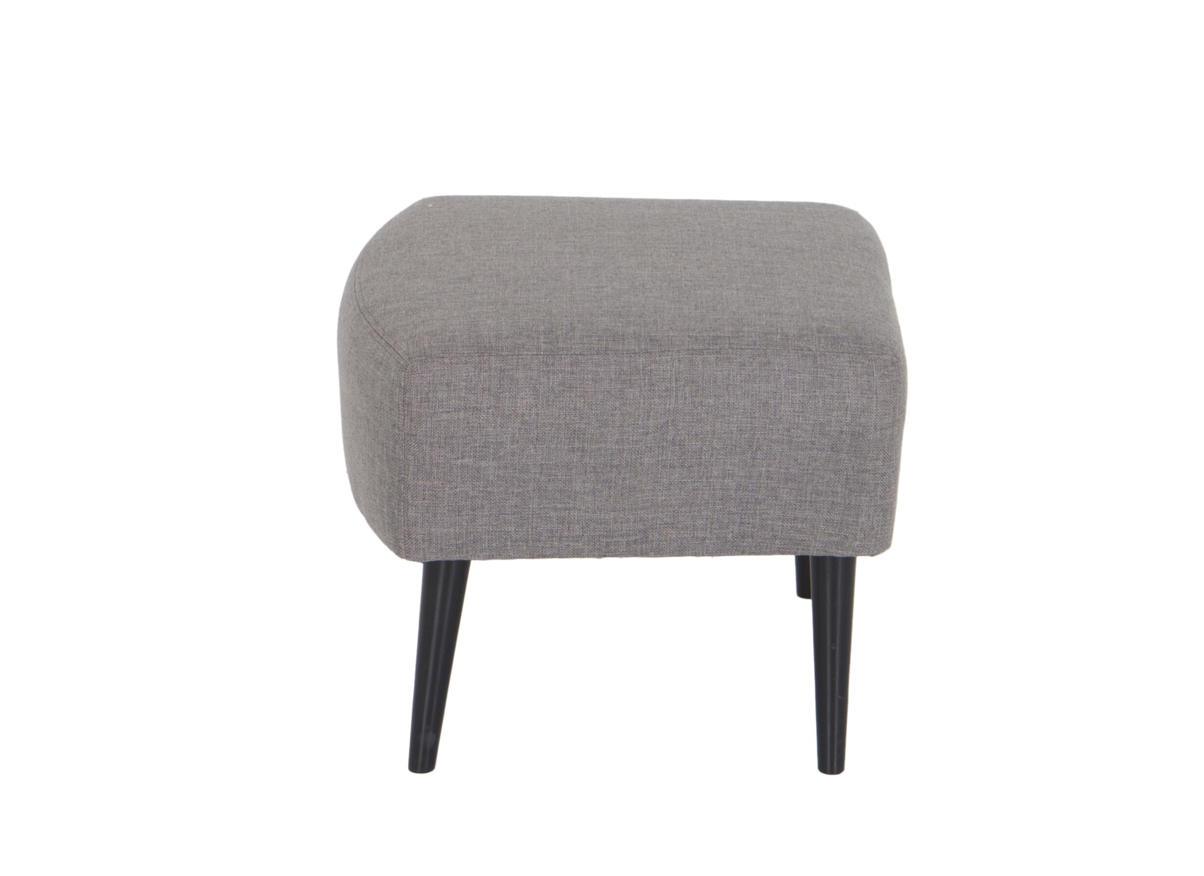 Fauteuil et pouf Canto 76x80x107cm - tissu - taupe
