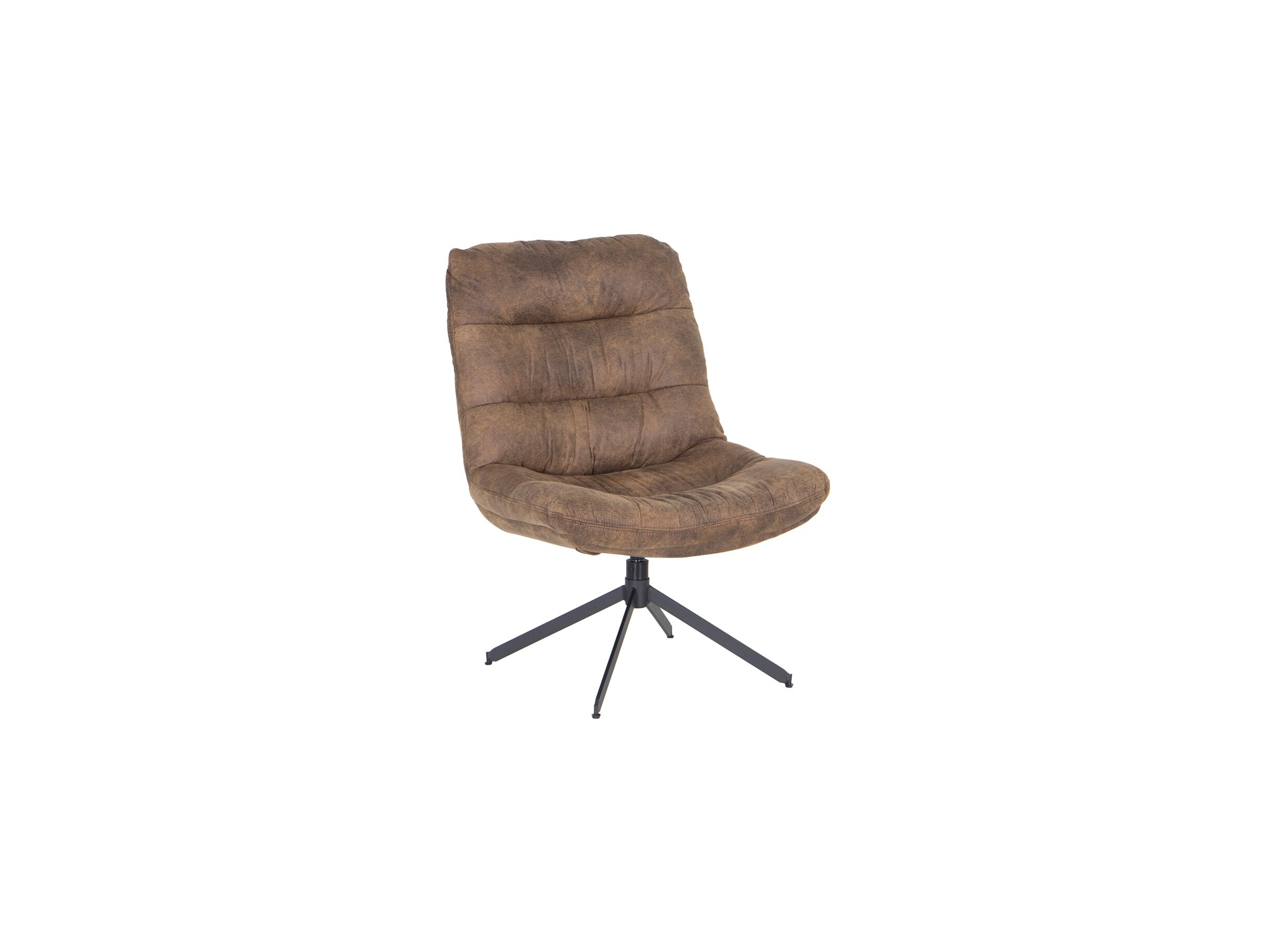 Draaifauteuil Nanook 71x71x94cm - stof - bruin