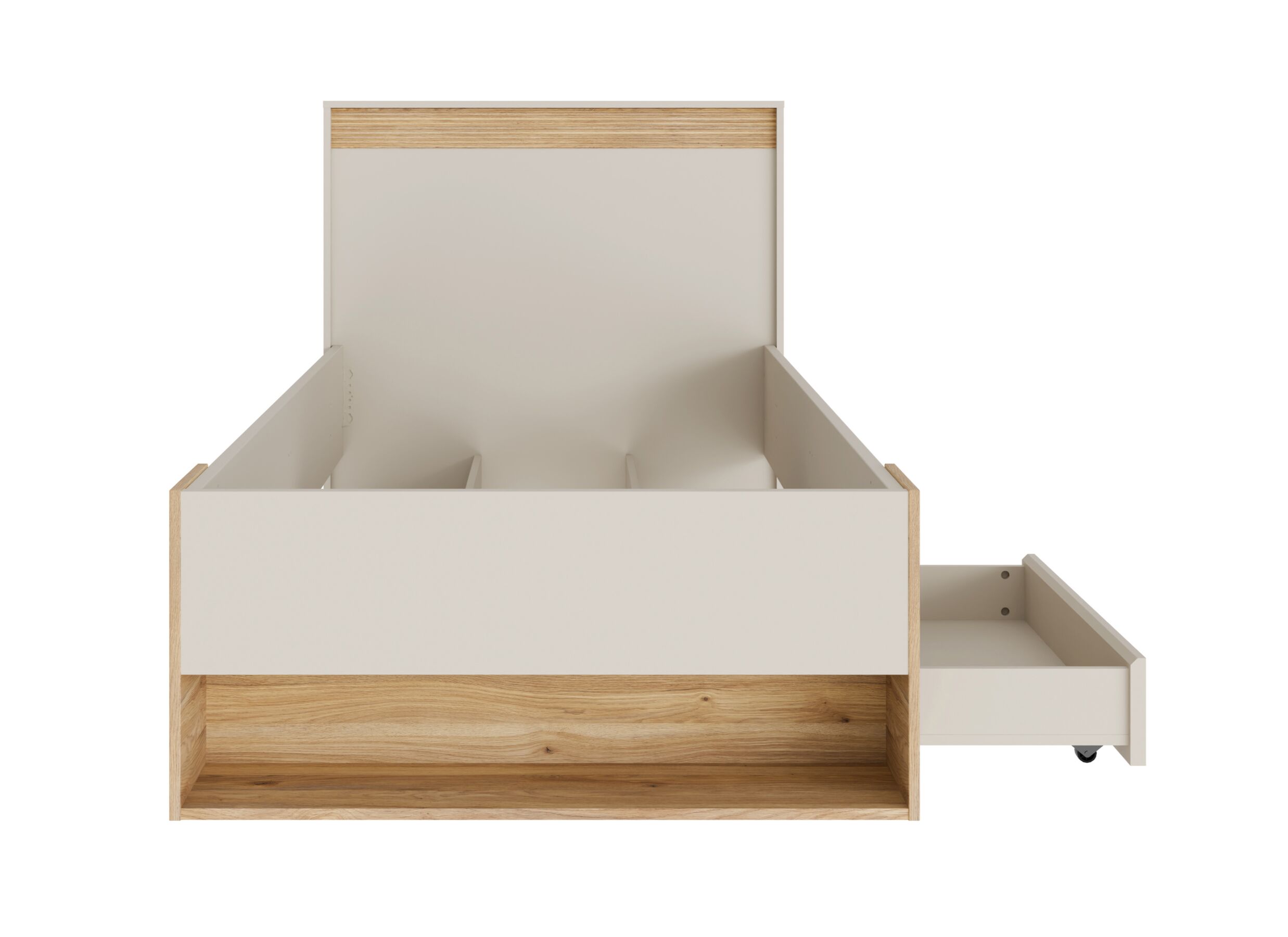 Aperçu - Lit Wexlin 90x200cm - décor - sand & mauvella oak