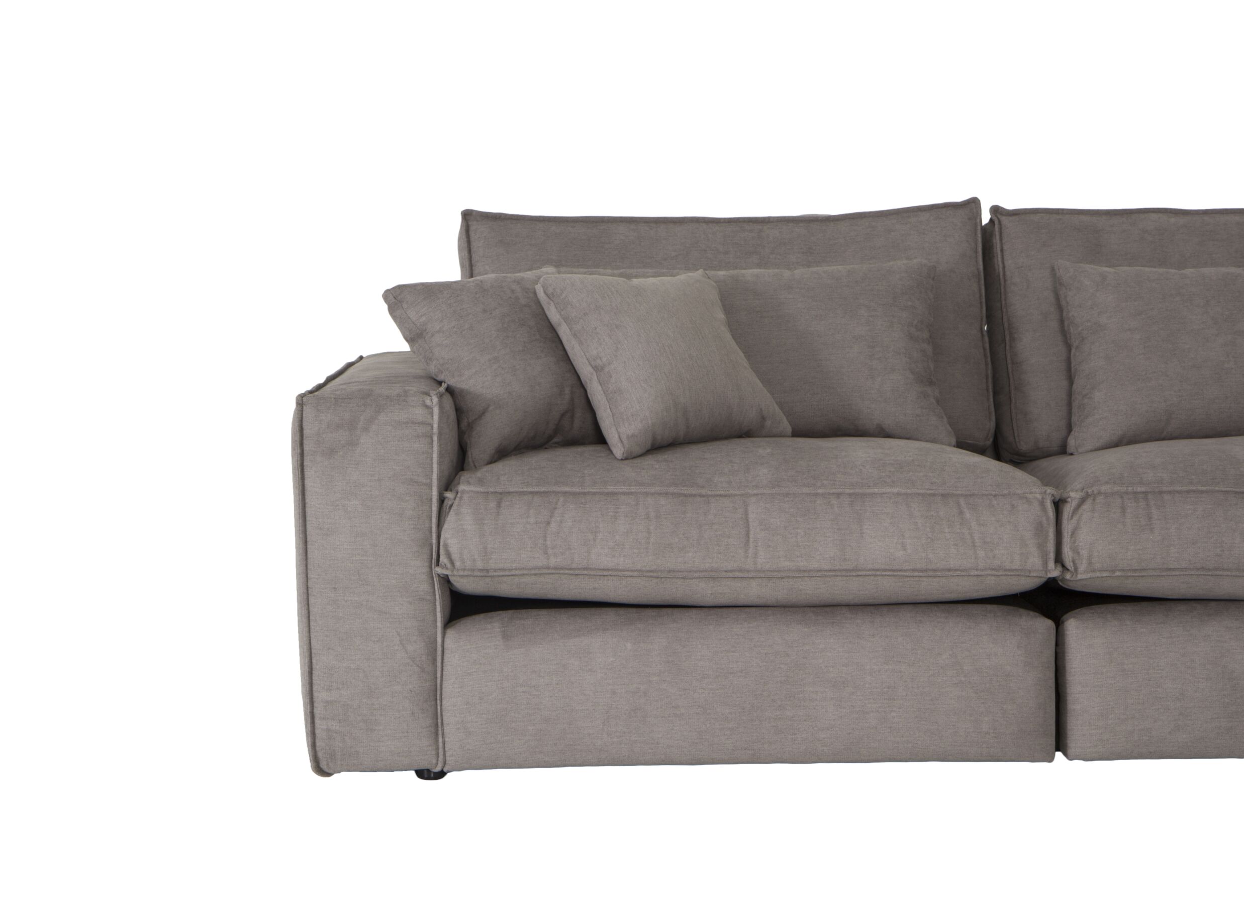 Canapé d'angle Marlon 332x268cm - tissu - gris