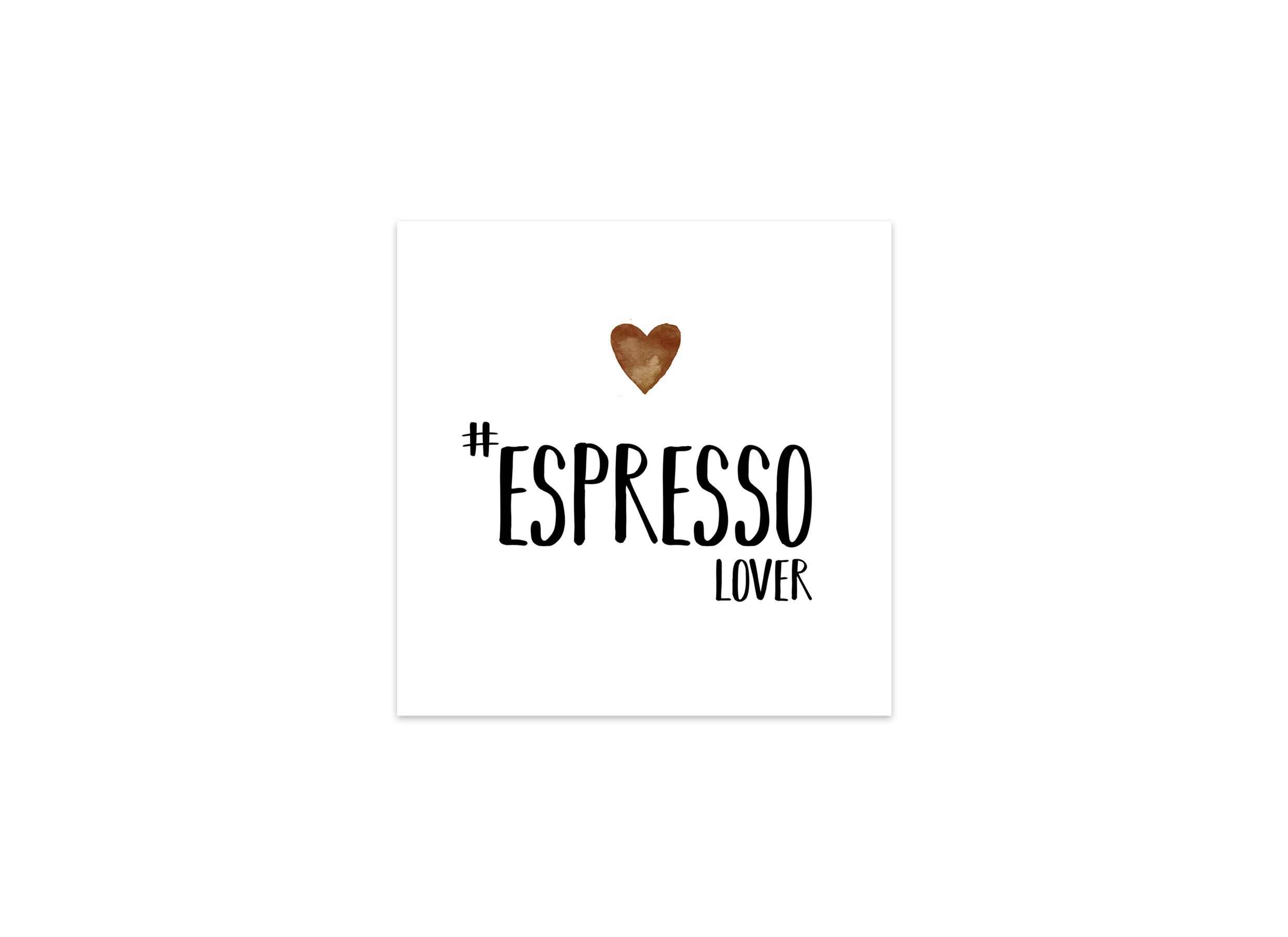 Plus Important - Serviette Espresso lover 25x25cm - papier - blanc 20 pièces