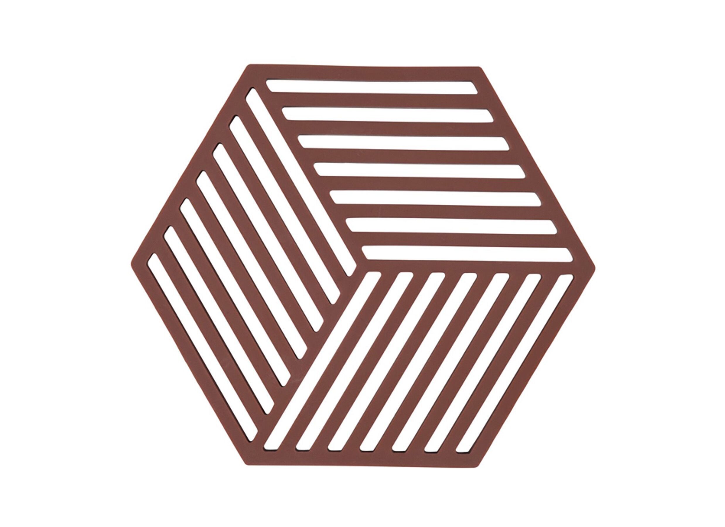 Pannenonderzetter 16x14cm - silicone - burgundy - Sous-plat 16x14cm - silicone - burgundy