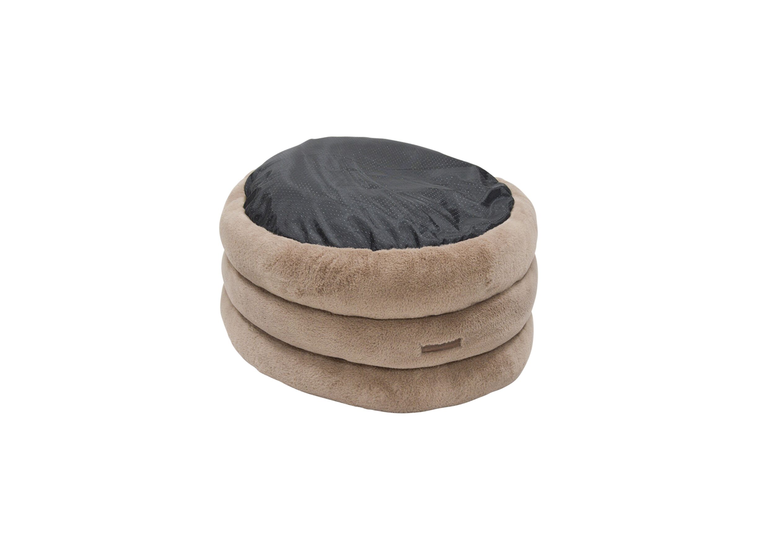 Overzichtsfoto - Hondenmand Champs Elysees S Ø50x27cm - stof - mokka