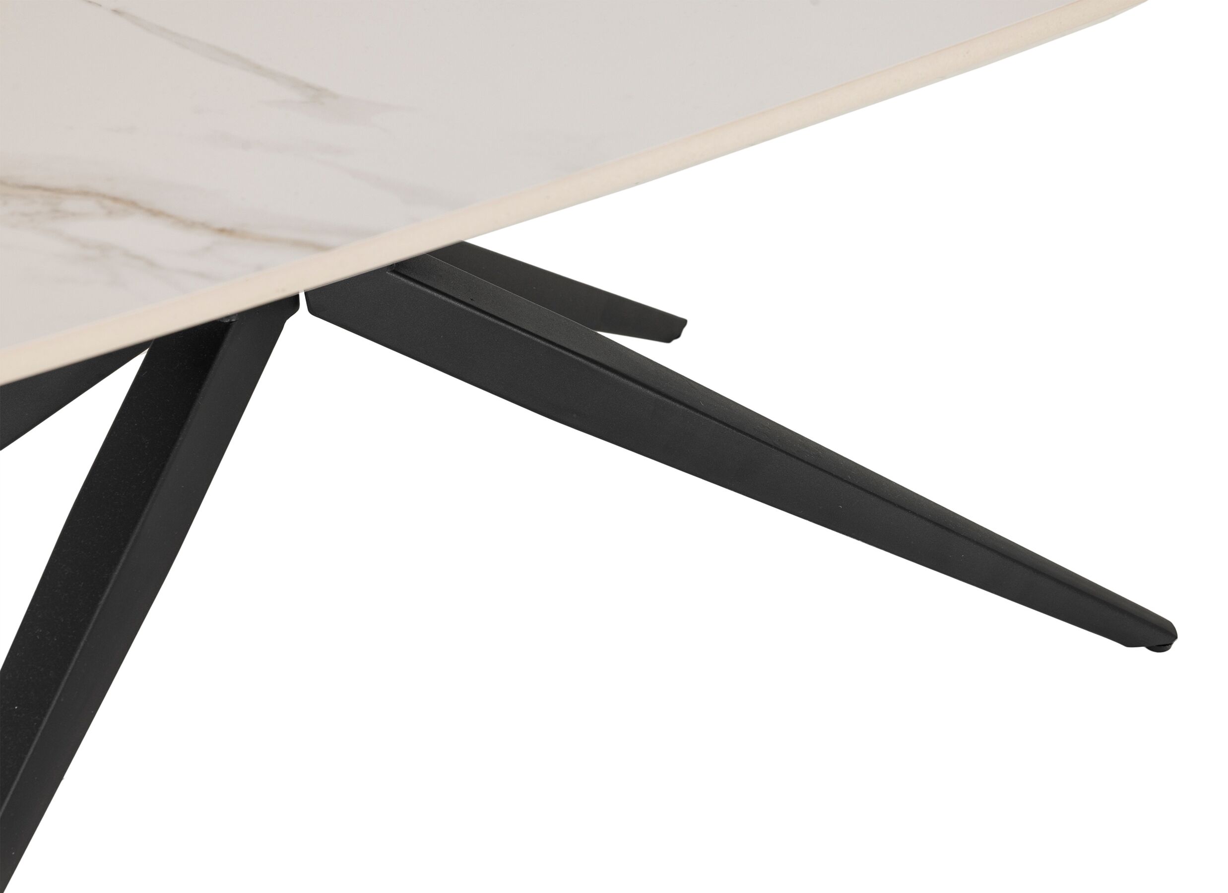Detail - Table basse 130x56cm - keramiek - blanc