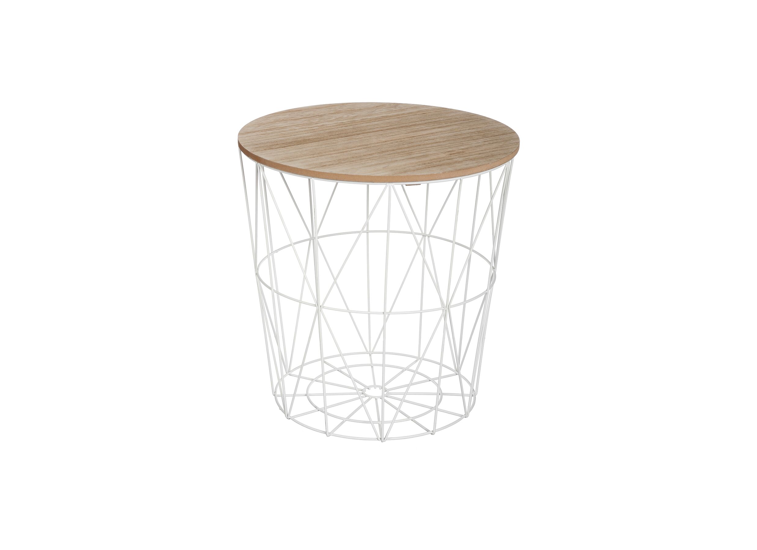 Bijzettafel Kumi Ø39,5cm - metaal - wit
