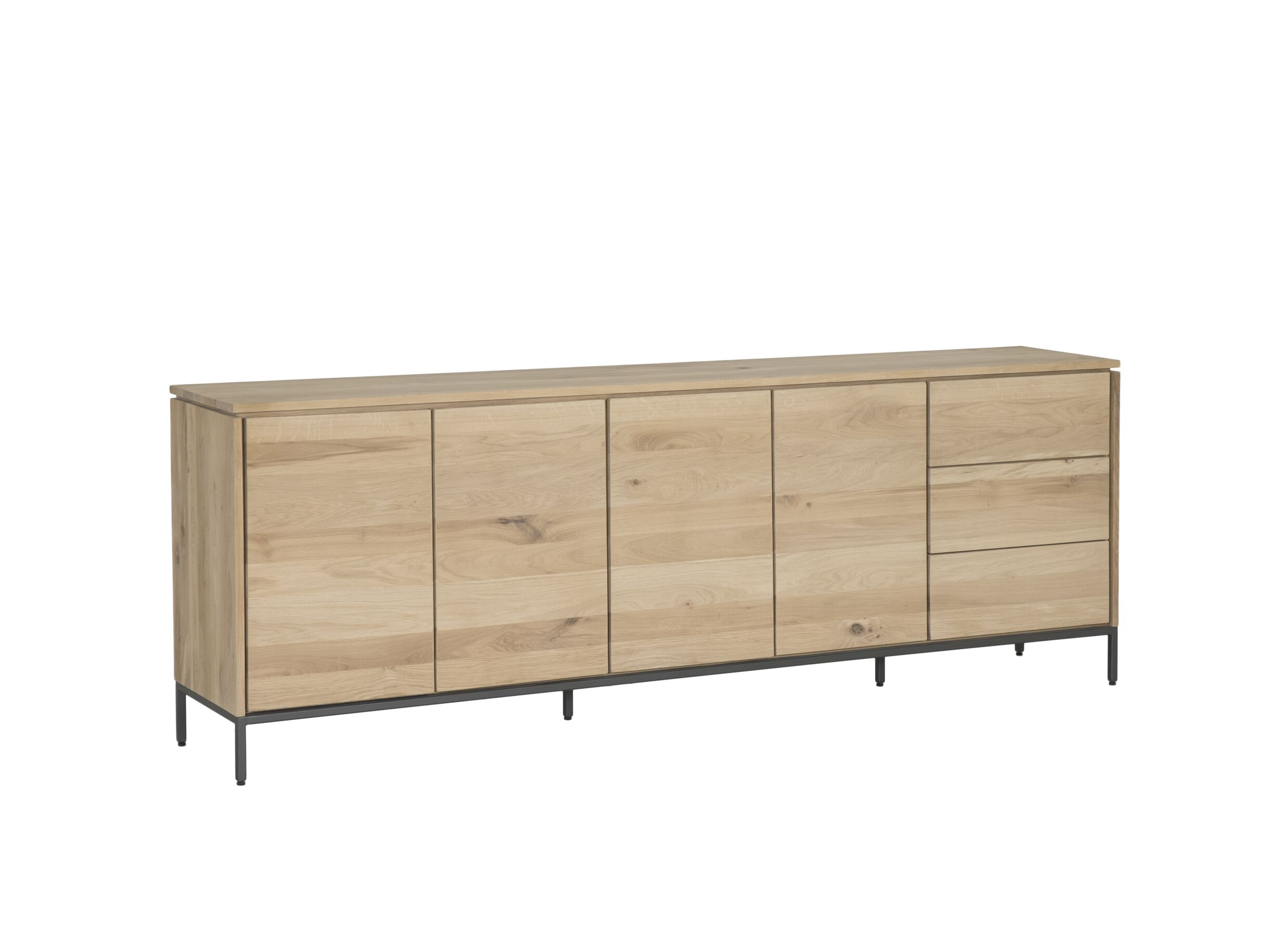 Plus Important - Buffet Nomade 240cm - chêne massif & décor - naturel