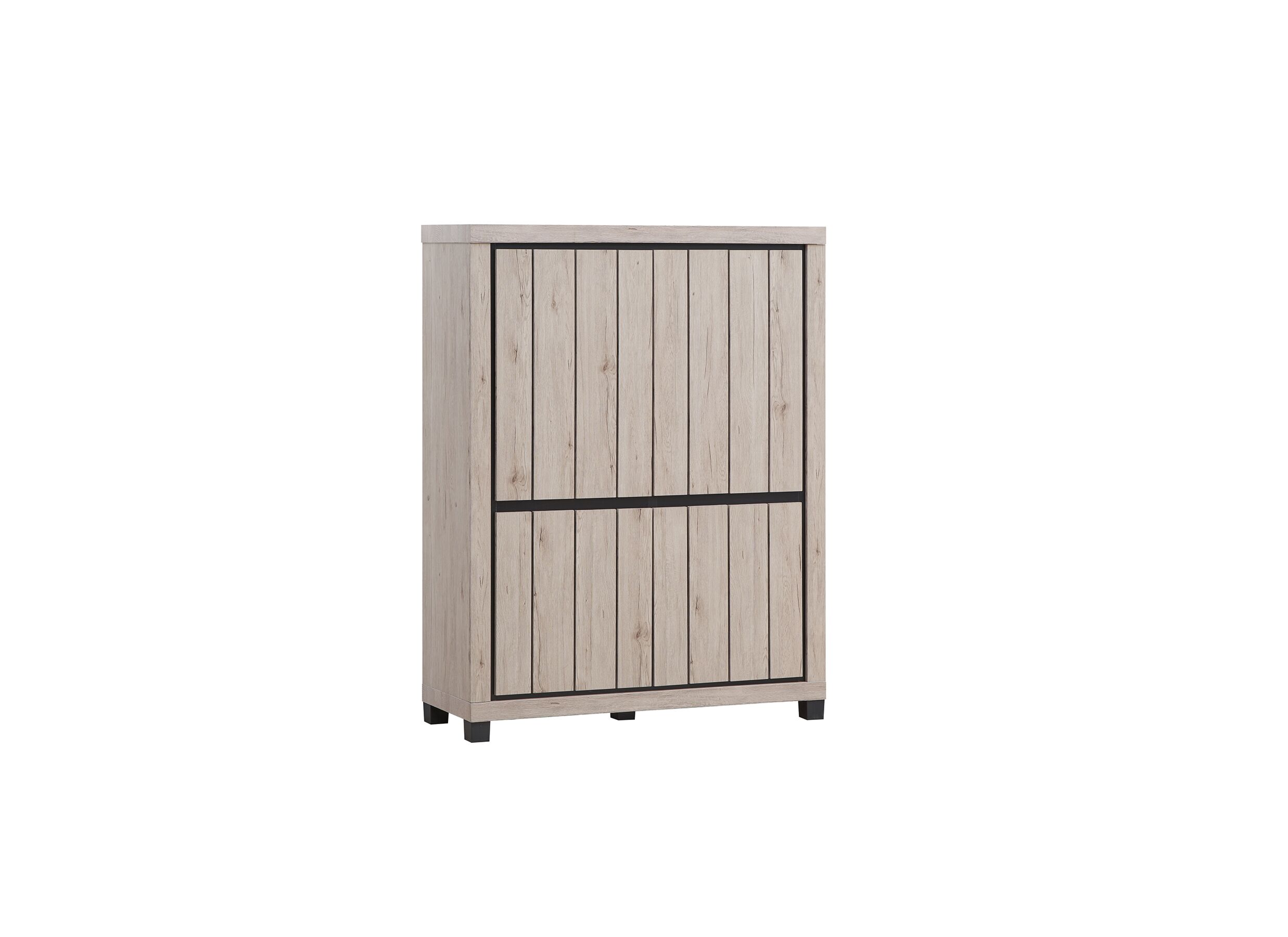 Barkast Eureka 132cm - decor - natural oak/zwart