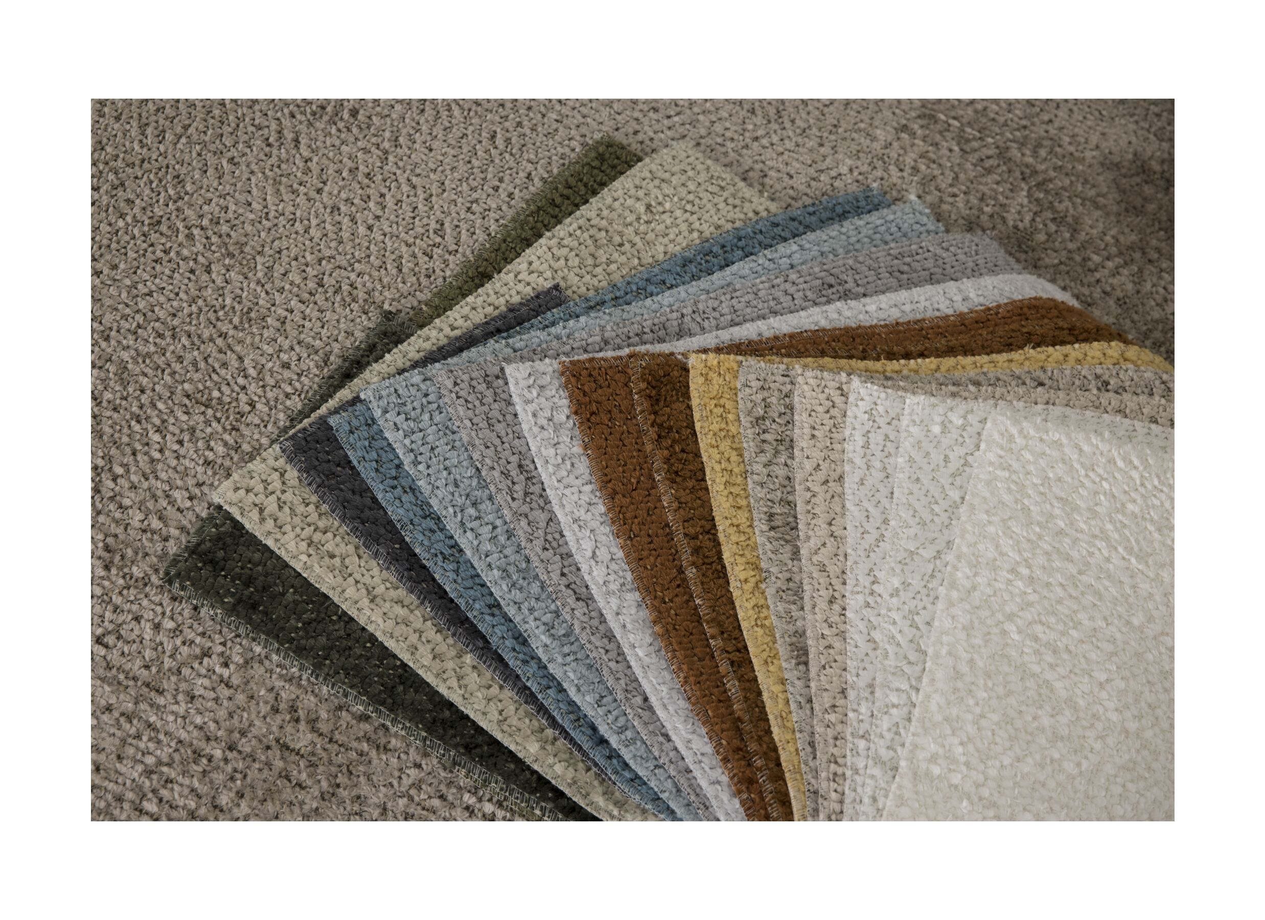 Kleurstaal - Hoeksalon Massa 354x168cm - stof - taupe