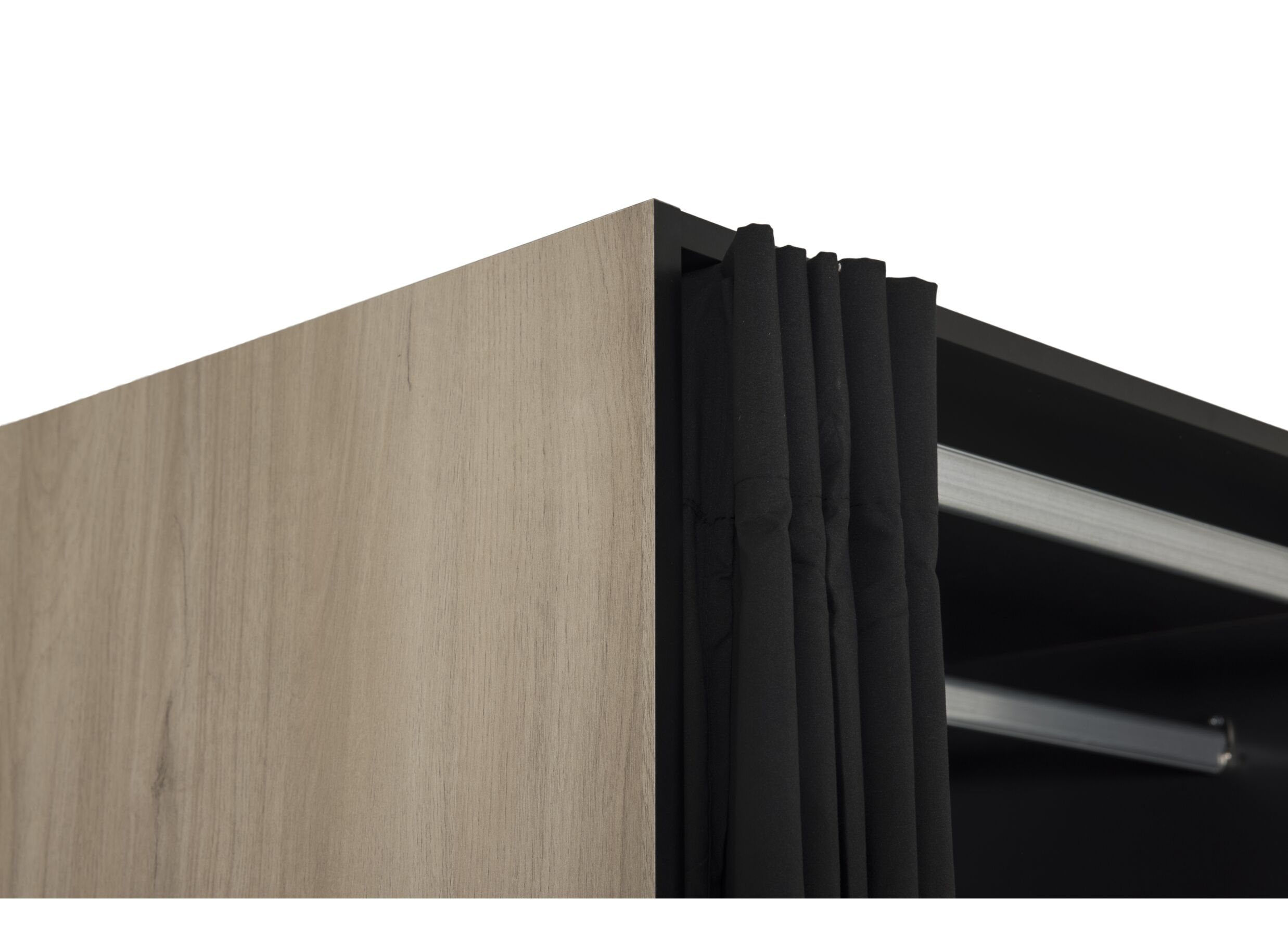 Detail - Garde-robe Quotidien 122x53x216cm - décor - chêne kronberg & noir