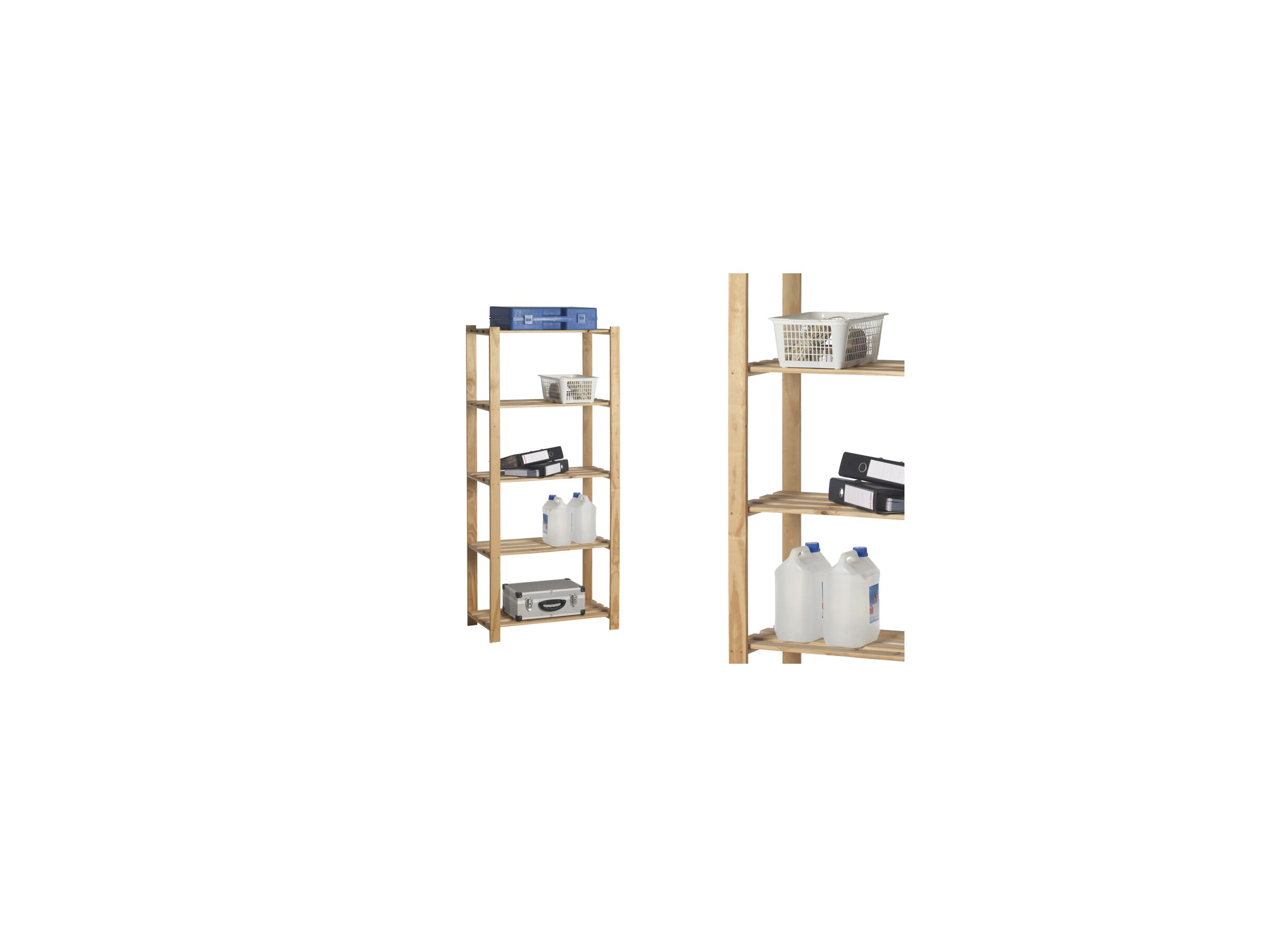 Houten opbergrek Mono 80x40x175cm