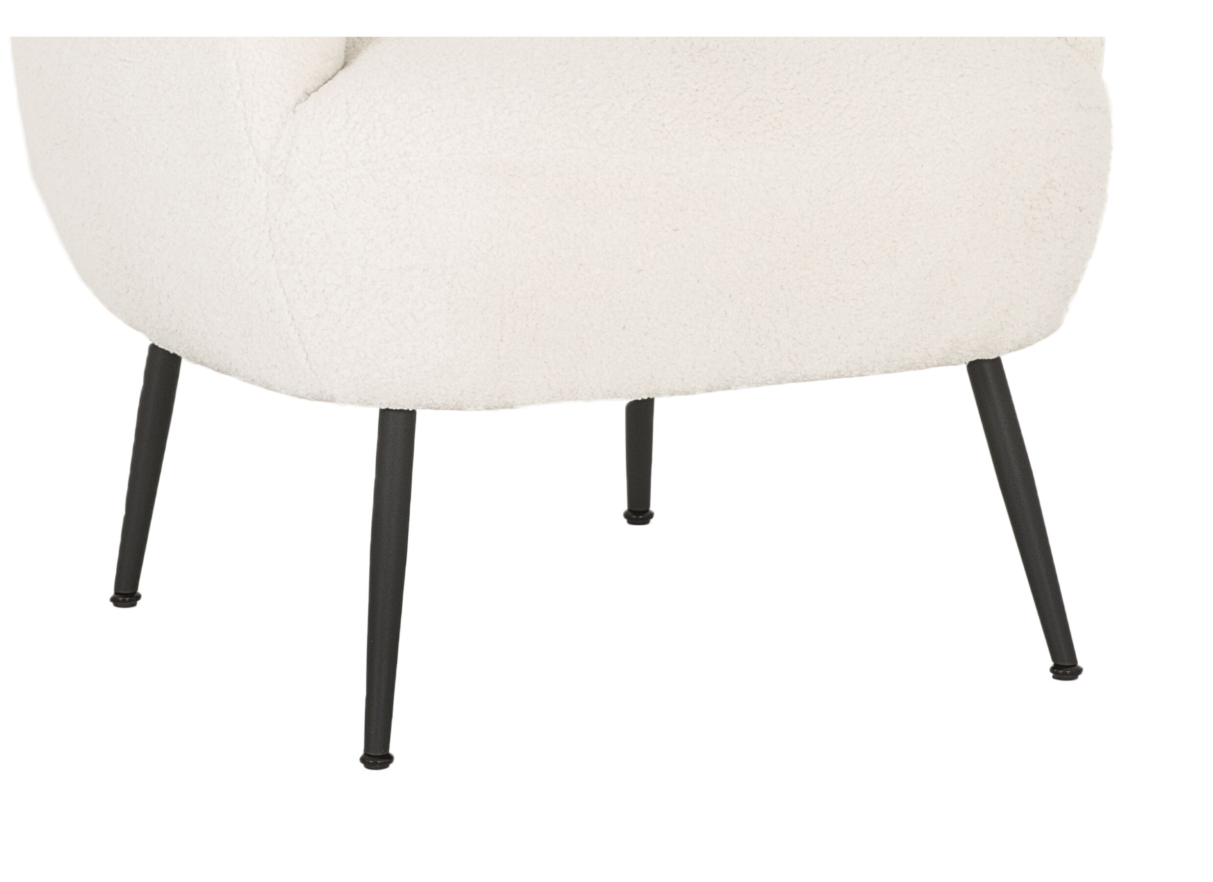 Fauteuil Teddy Bear 68x70x73cm - bouclé - ivoire blanc