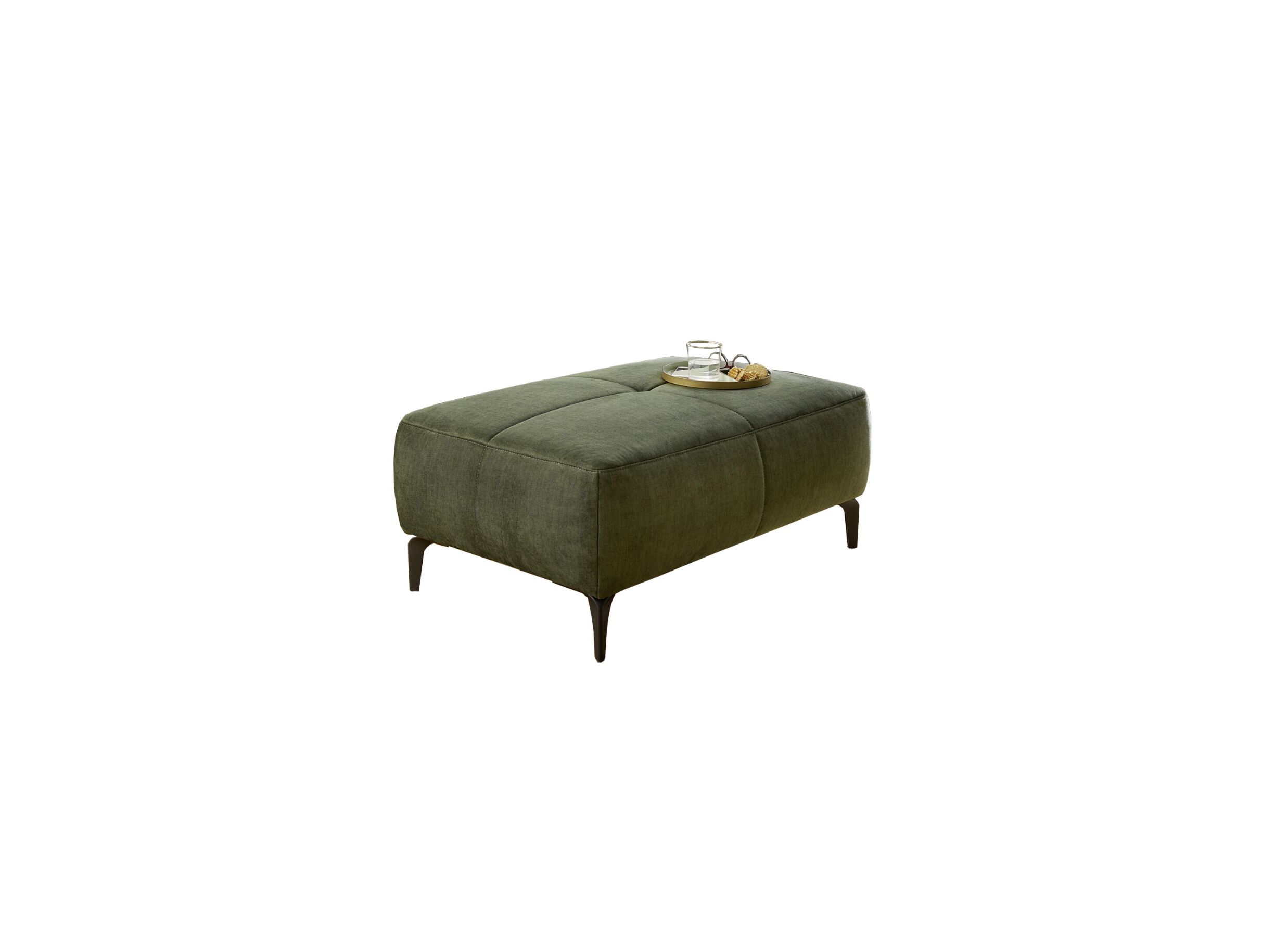 Voetenbank Saulo 114x81cm stof groen