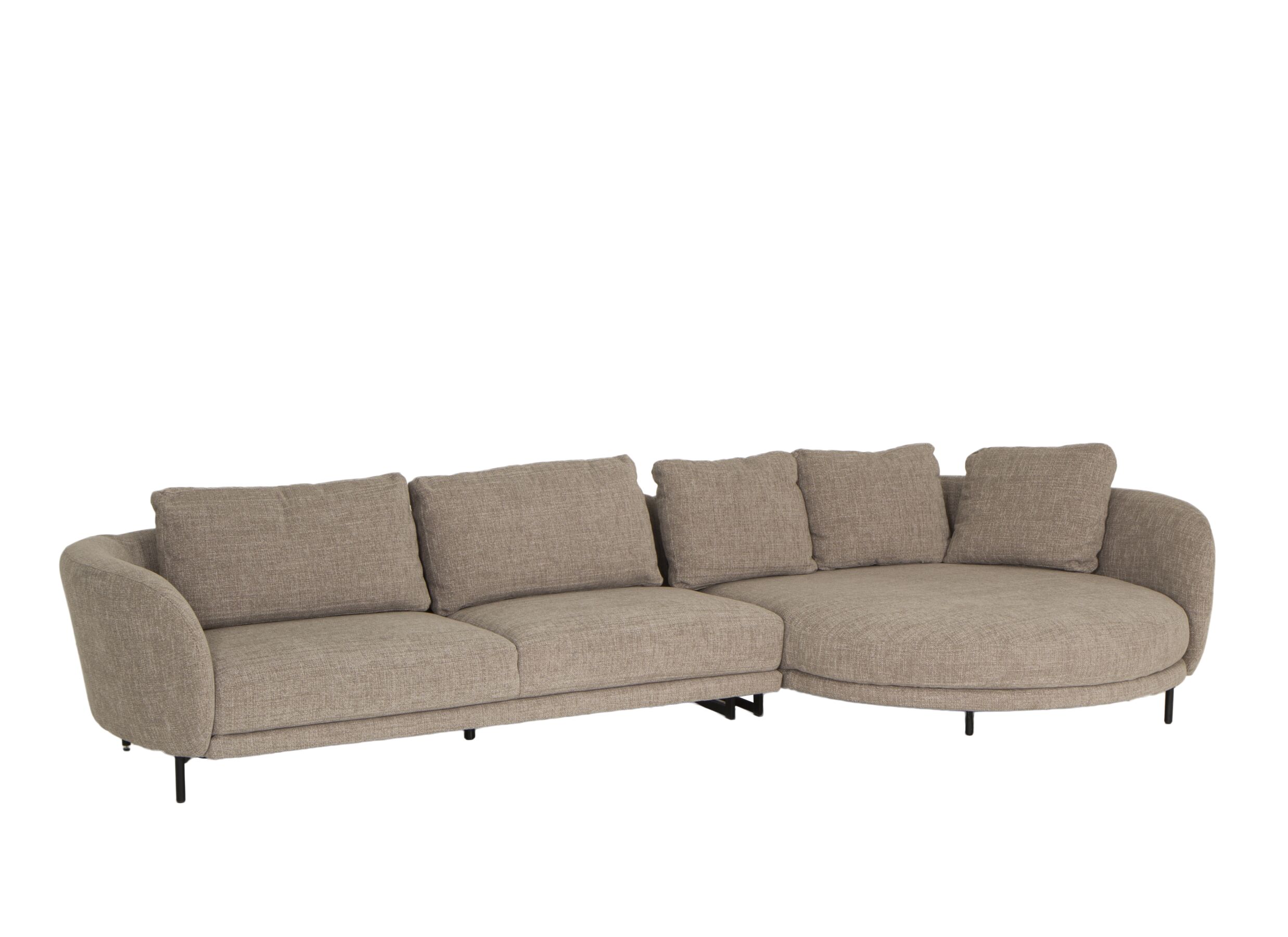 Canapé d'angle Carre tissu sand - Canapé d'angle Carre 356x160cm - tissu - sand