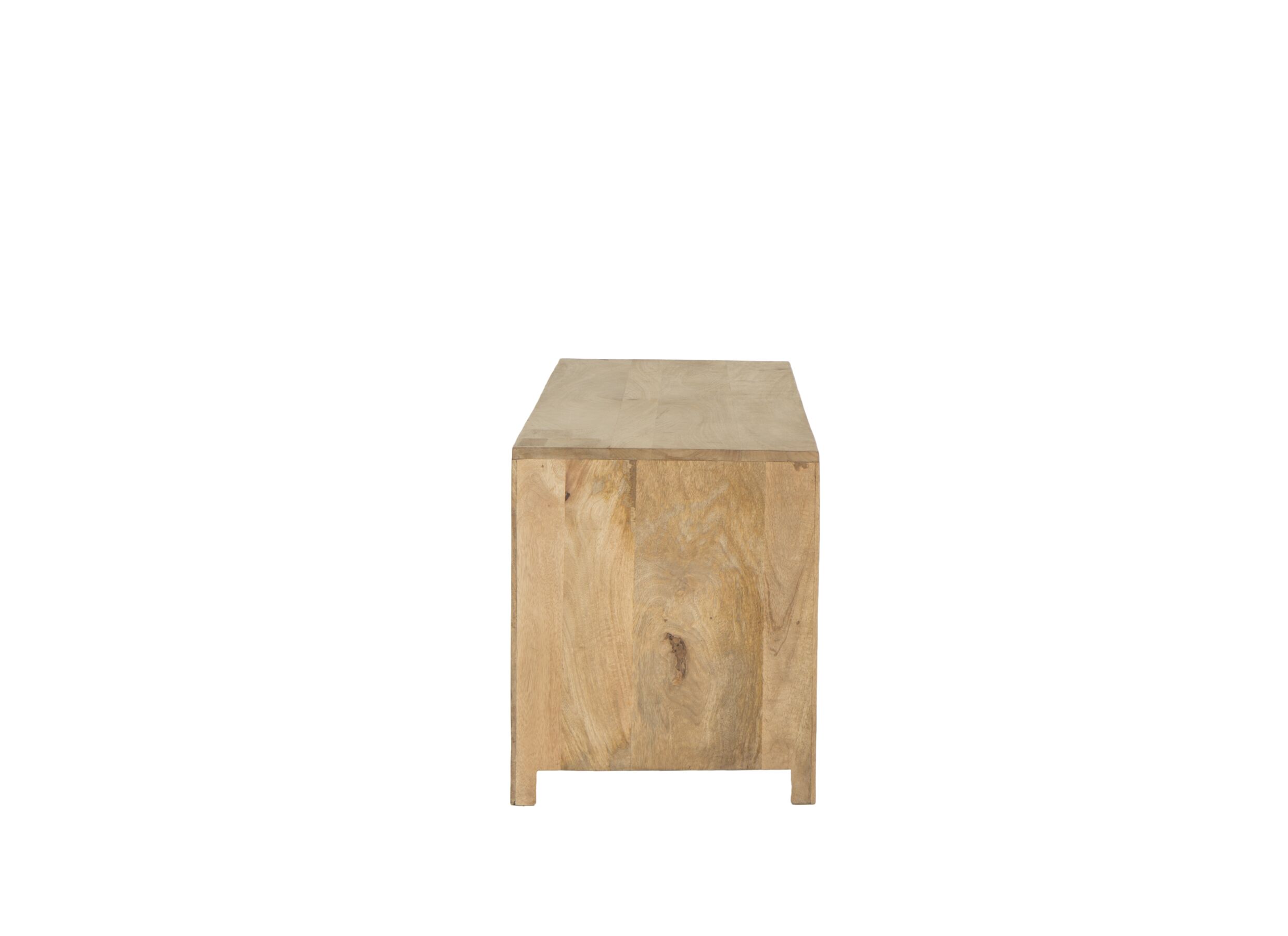 Meuble TV Ploutos 165x48cm - manguier massif - naturel