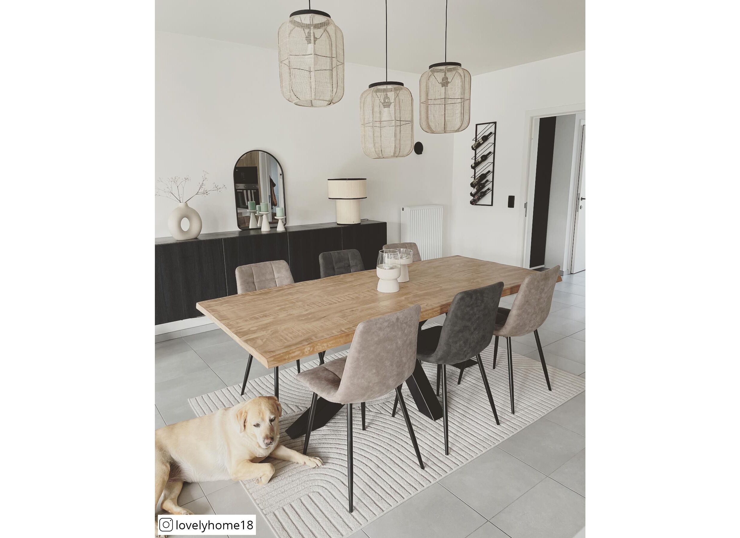 Sfeerfoto - Stoel Churchill 46x54,5x85cm - metaal/stof - antraciet