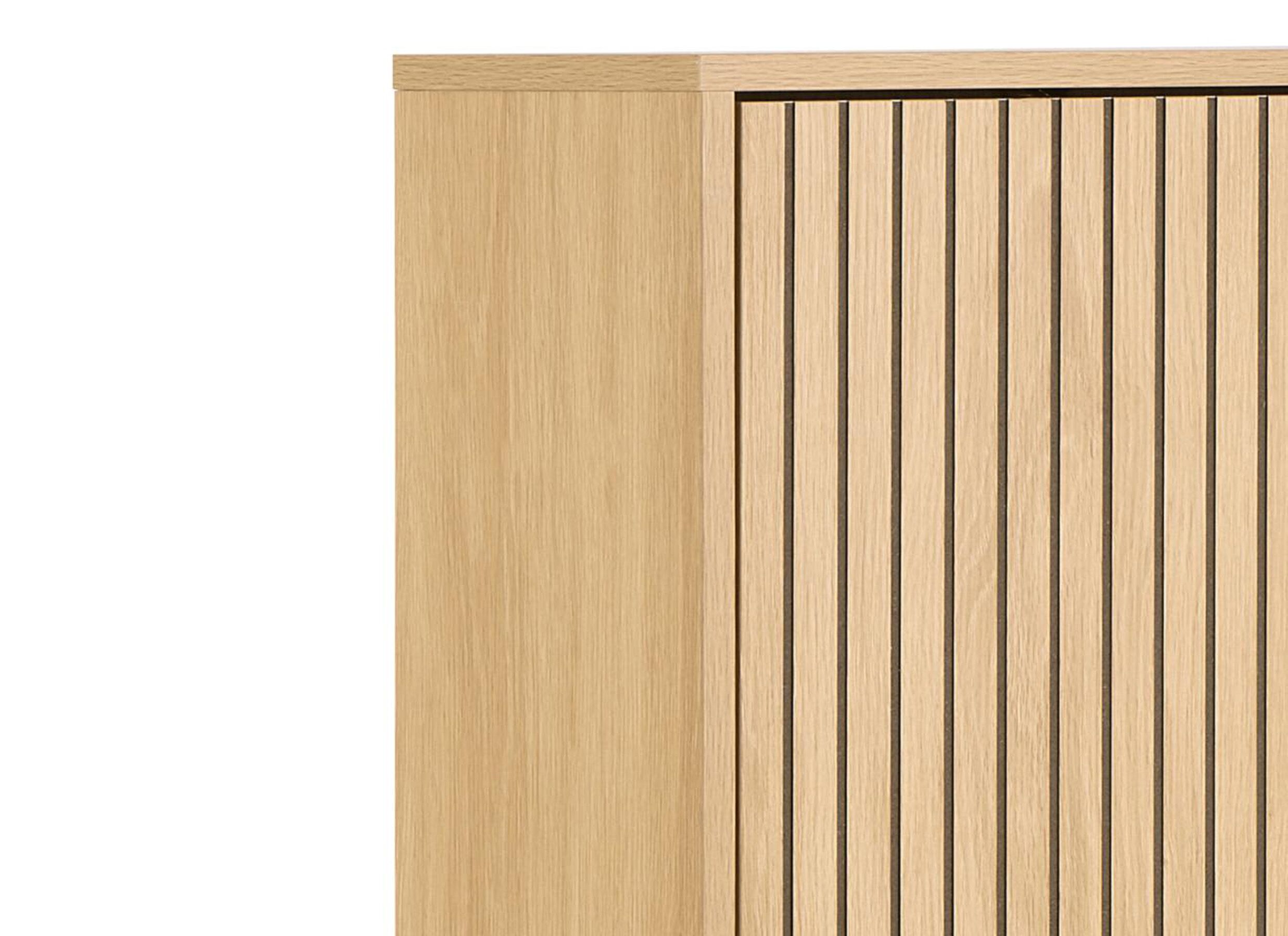 Detail - Armoire à chaussures 72x25x141cm - décor - chêne