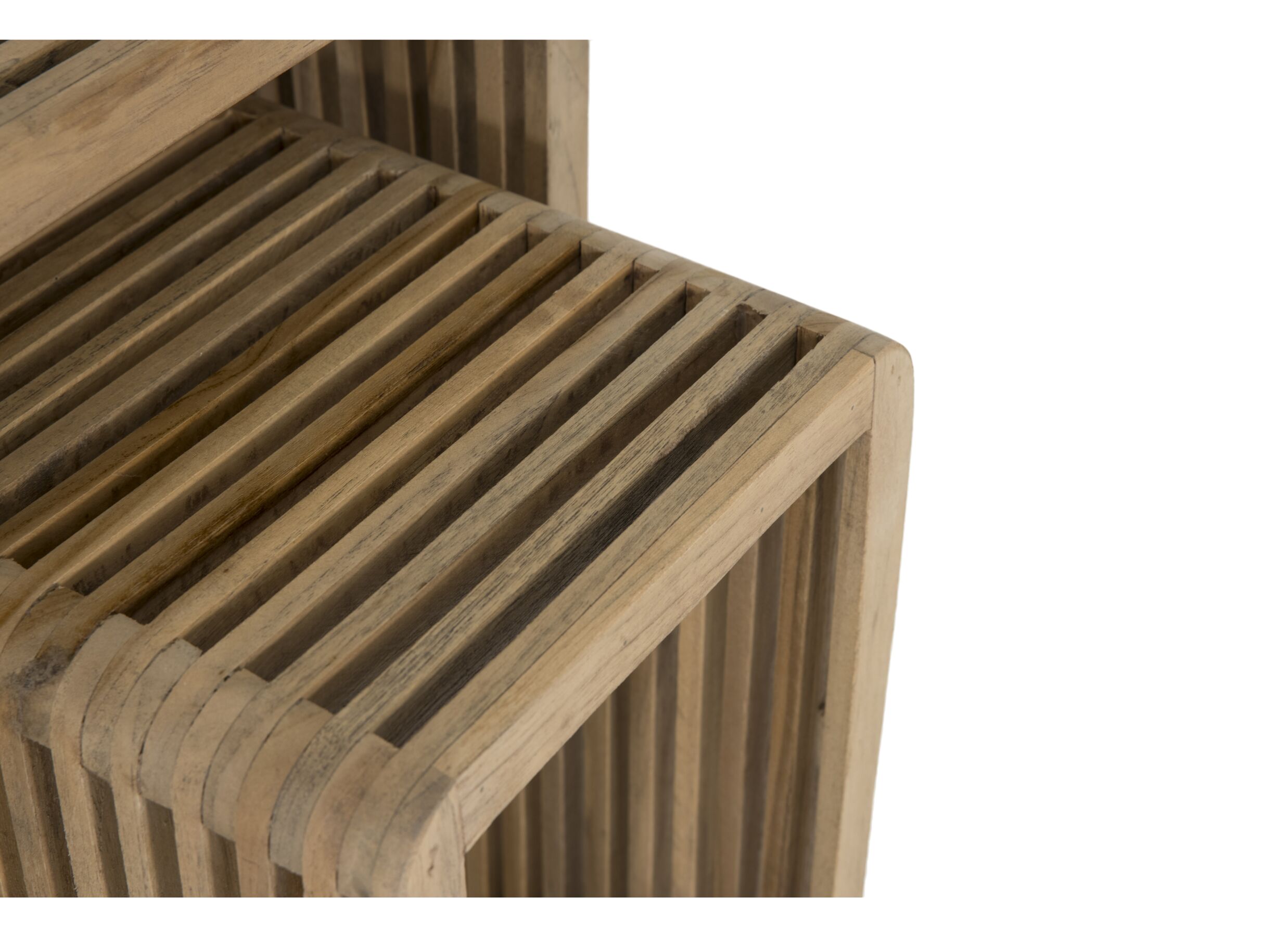 Detail - Support des plantes Louis 35x25x80cm - teck massief - naturel - lot de 2