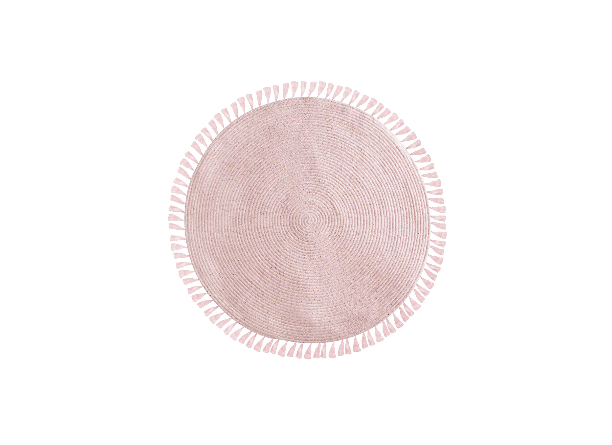 Rond tapijt Lurex Ø90cm - polyester - roze