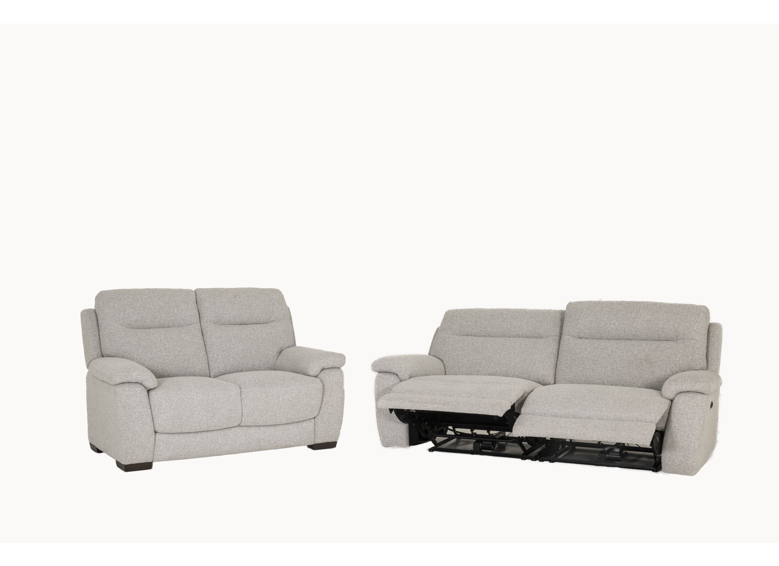 Zetel Saipan 2,5+2-zit - stof - grijs met relax